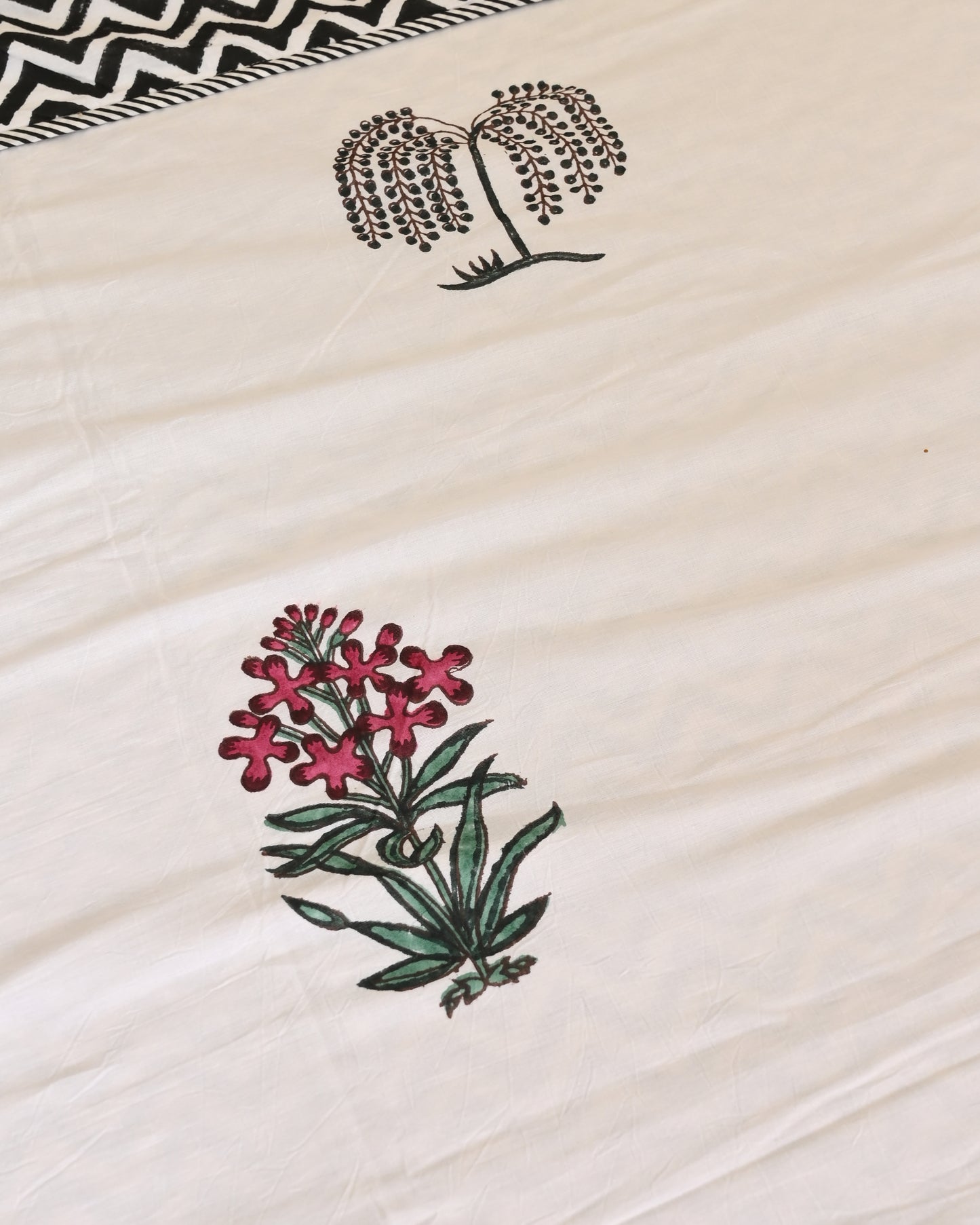 Parijat Hand Block Printed Cotton Dohar AC Blanket
