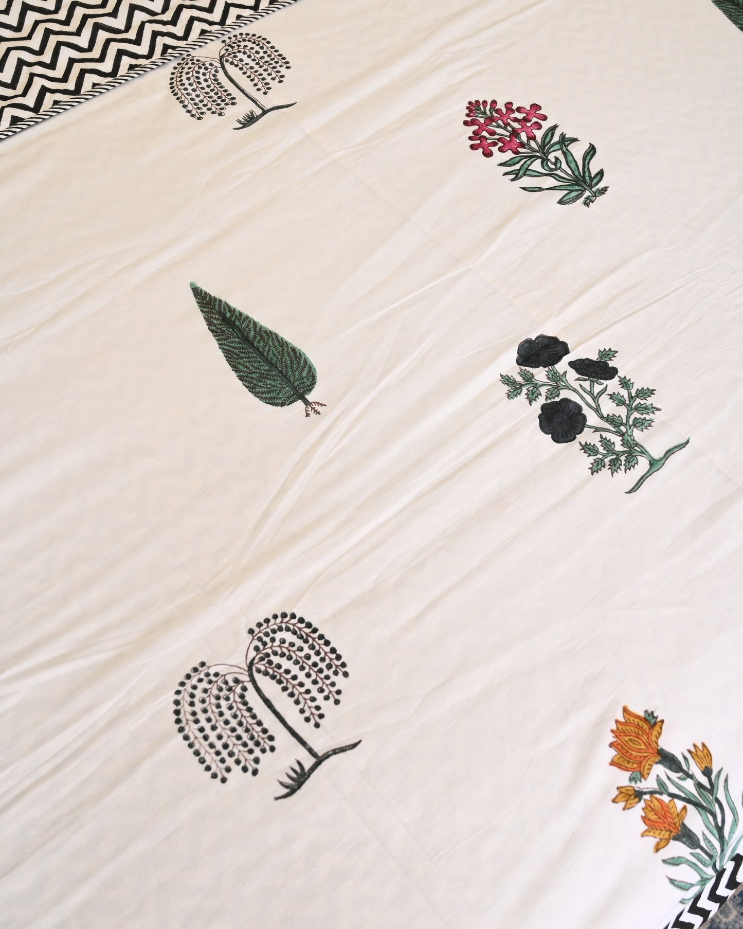 Parijat Hand Block Printed Cotton Dohar AC Blanket