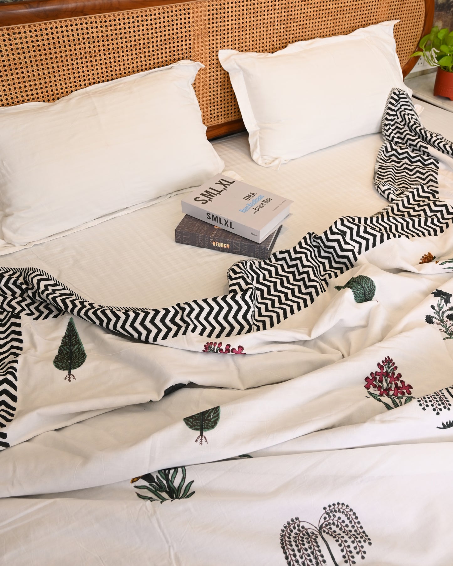 Parijat Hand Block Printed Cotton Dohar AC Blanket