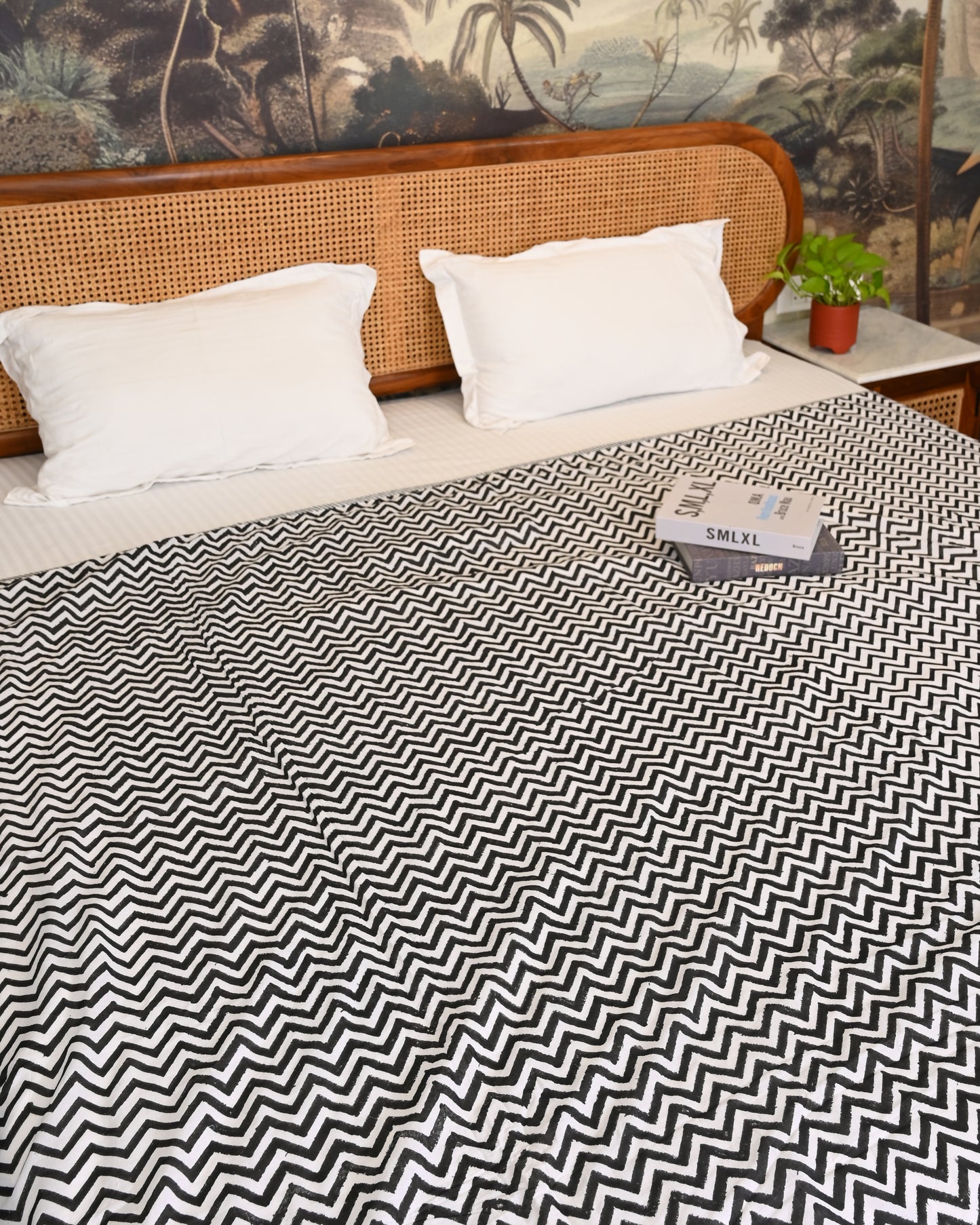 Parijat Hand Block Printed Cotton Dohar AC Blanket