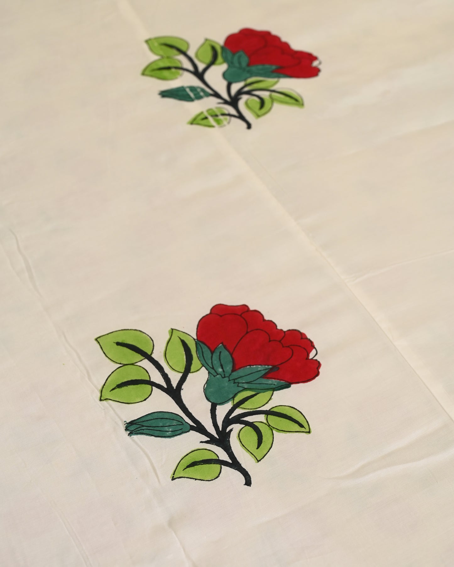 Leher Hand Block Printed Cotton Dohar AC Blanket