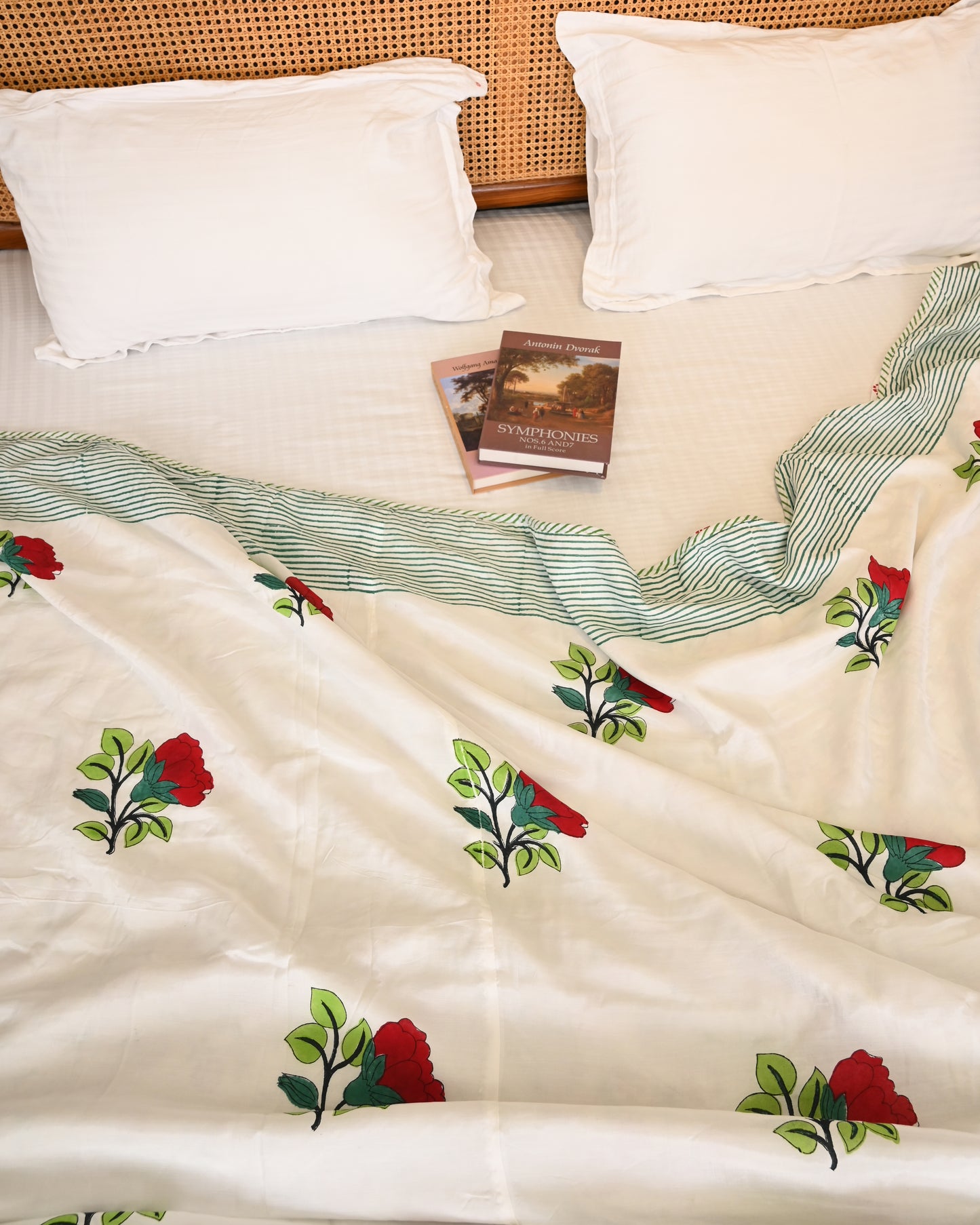 Leher Hand Block Printed Cotton Dohar AC Blanket