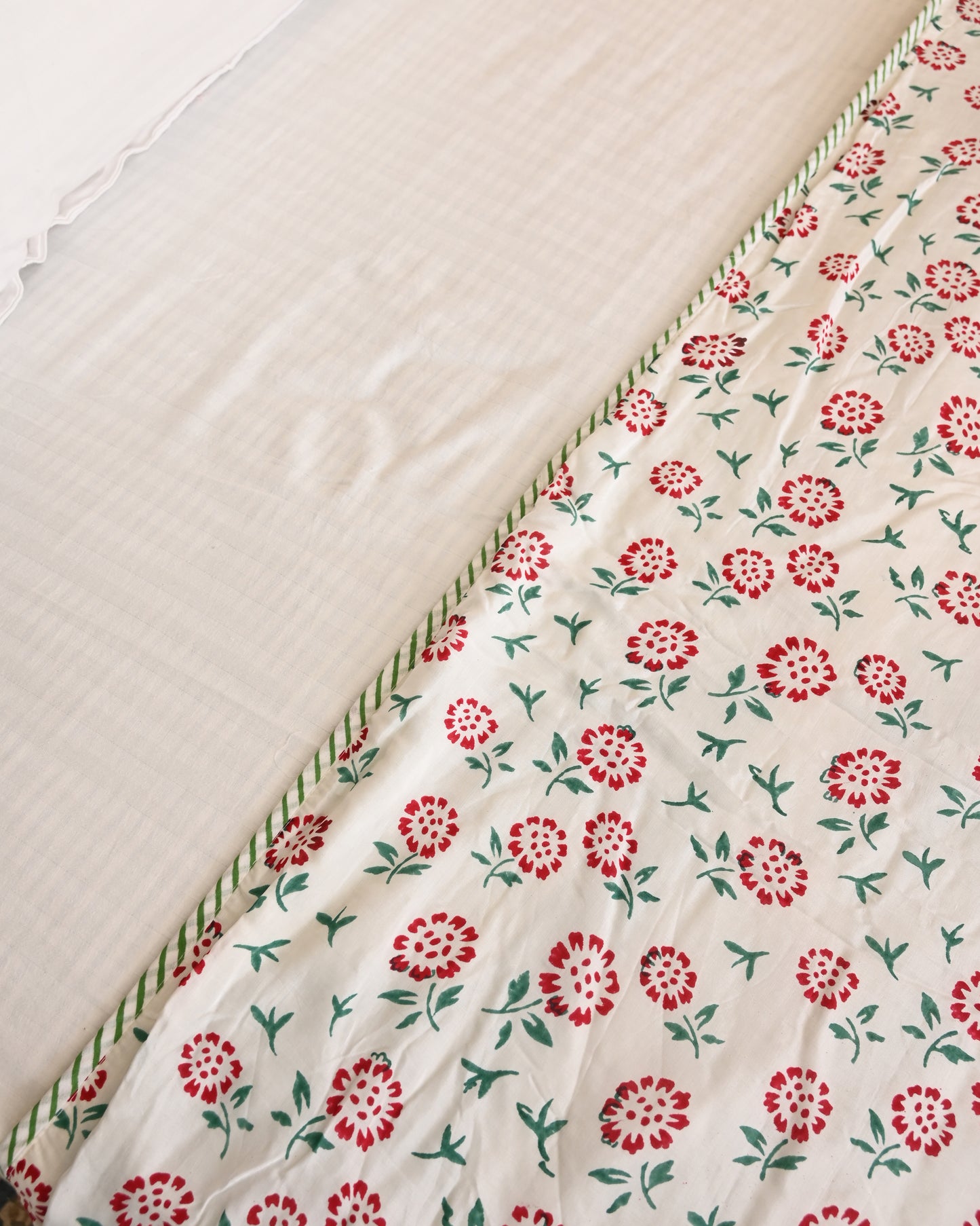 Leher Hand Block Printed Cotton Dohar AC Blanket