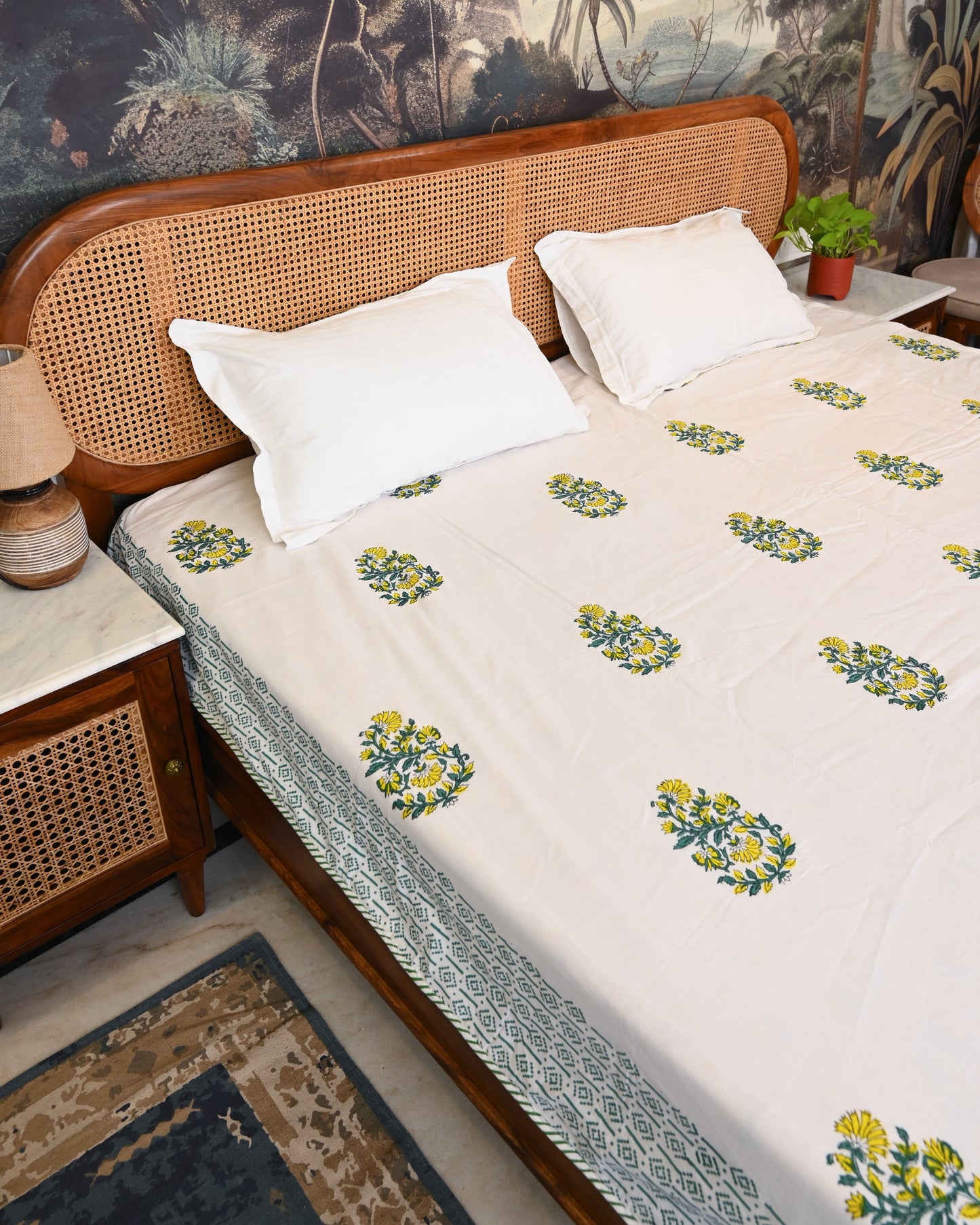 Rangrez Hand Block Printed Cotton Dohar AC Blanket