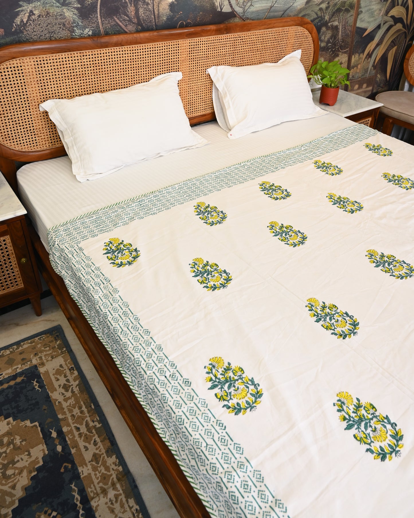 Rangrez Hand Block Printed Cotton Dohar AC Blanket