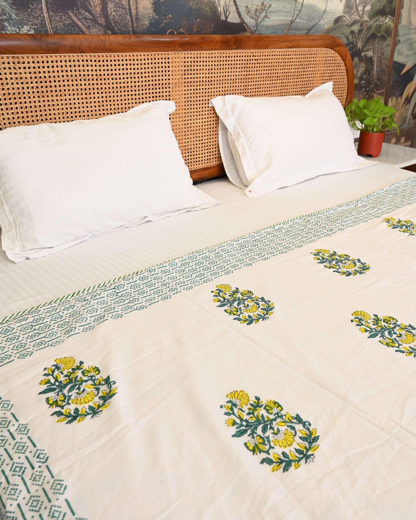 Rangrez Hand Block Printed Cotton Dohar AC Blanket