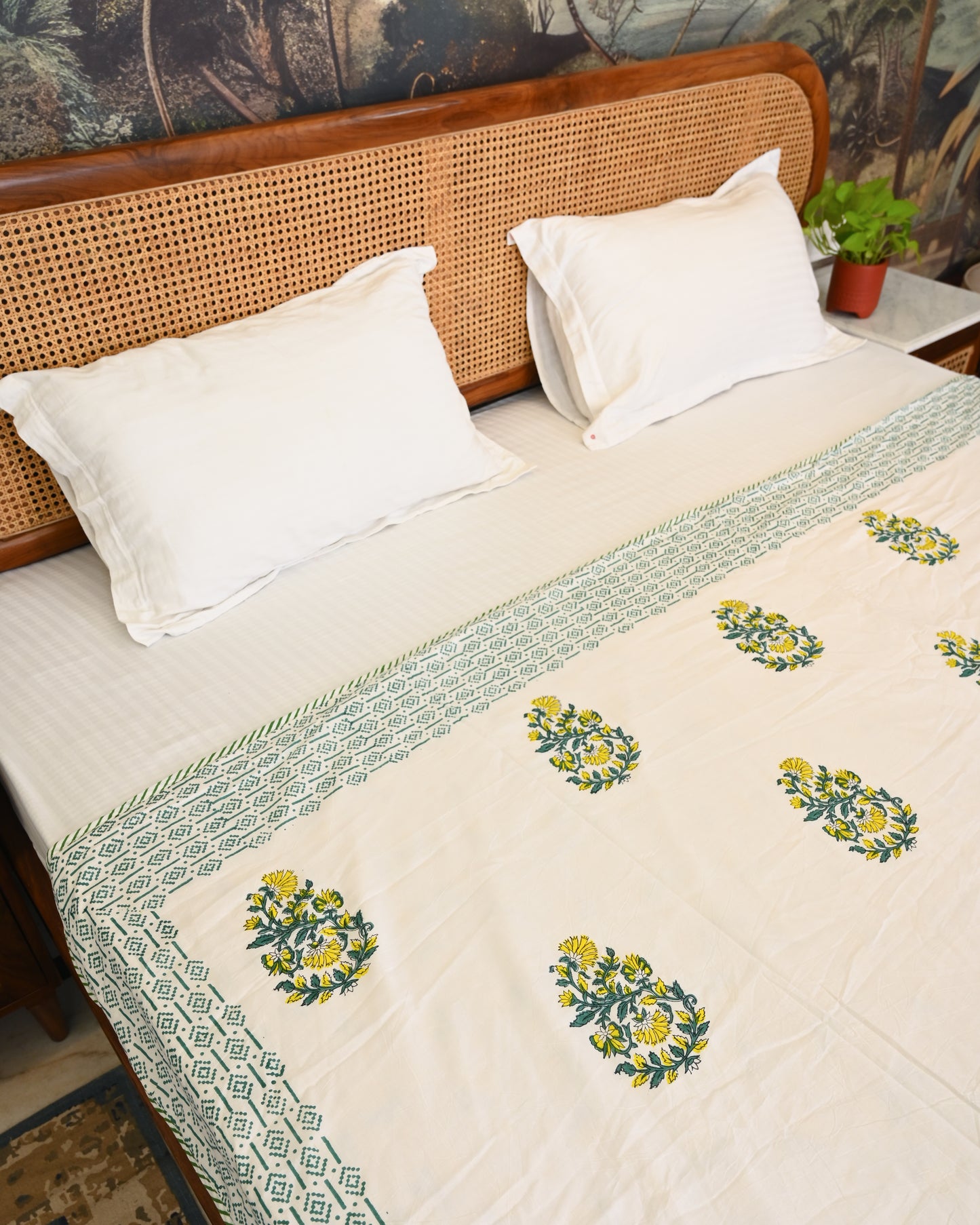 Rangrez Hand Block Printed Cotton Dohar AC Blanket