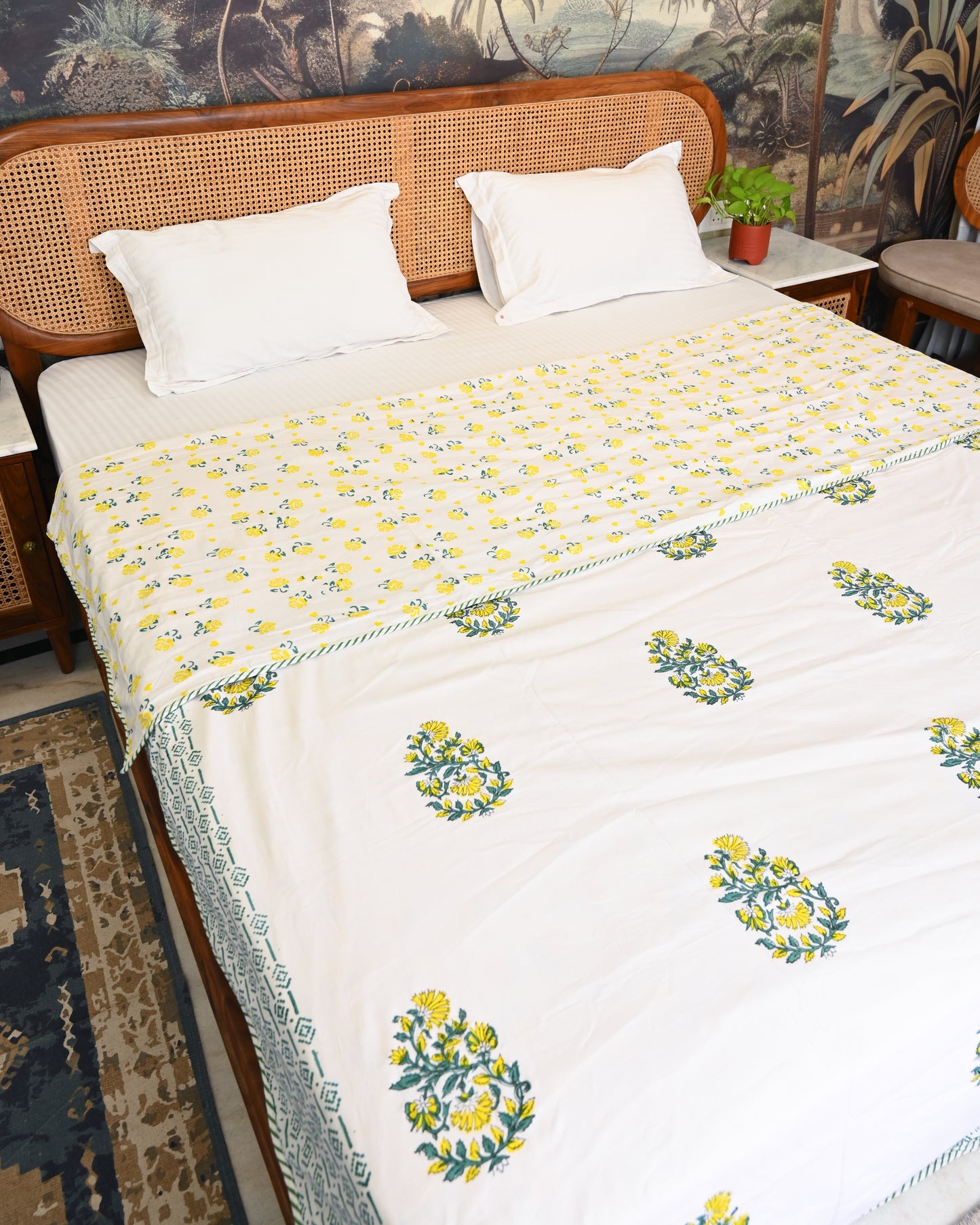 Rangrez Hand Block Printed Cotton Dohar AC Blanket