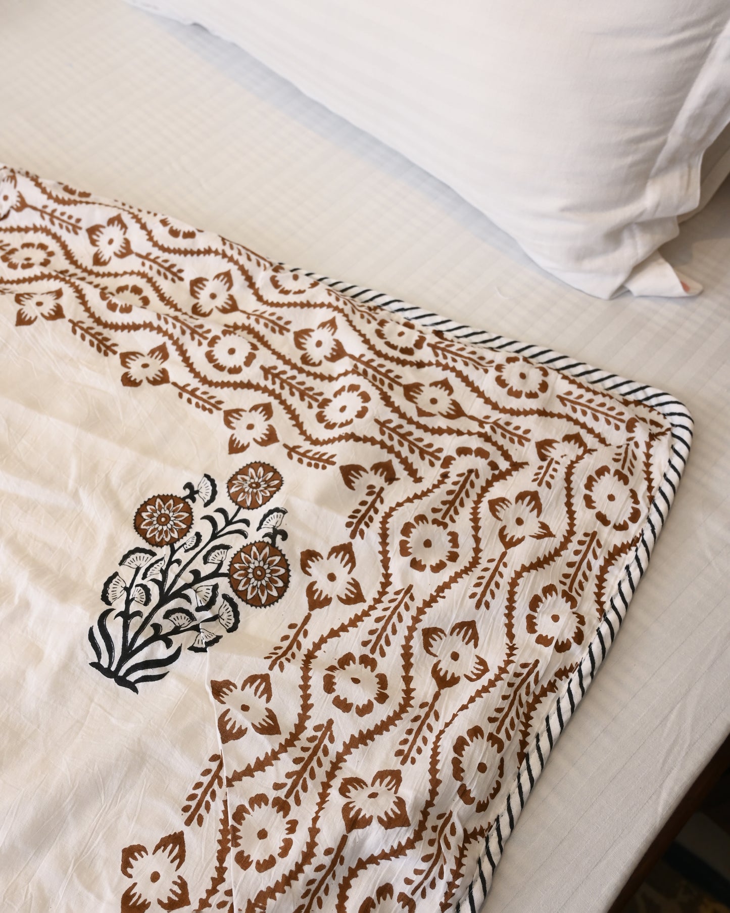 Saaz Hand Block Printed Cotton Dohar AC Blanket