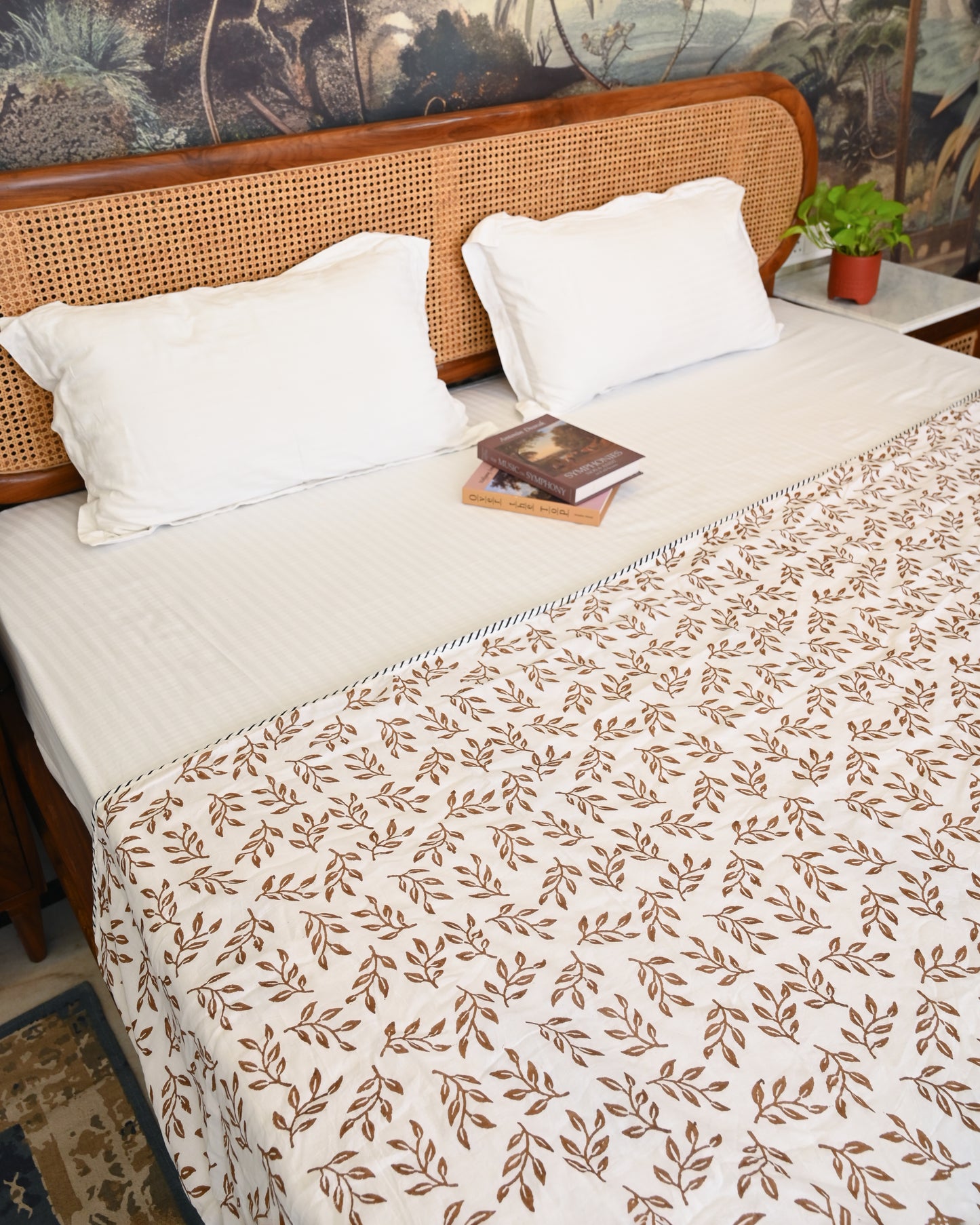 Saaz Hand Block Printed Cotton Dohar AC Blanket