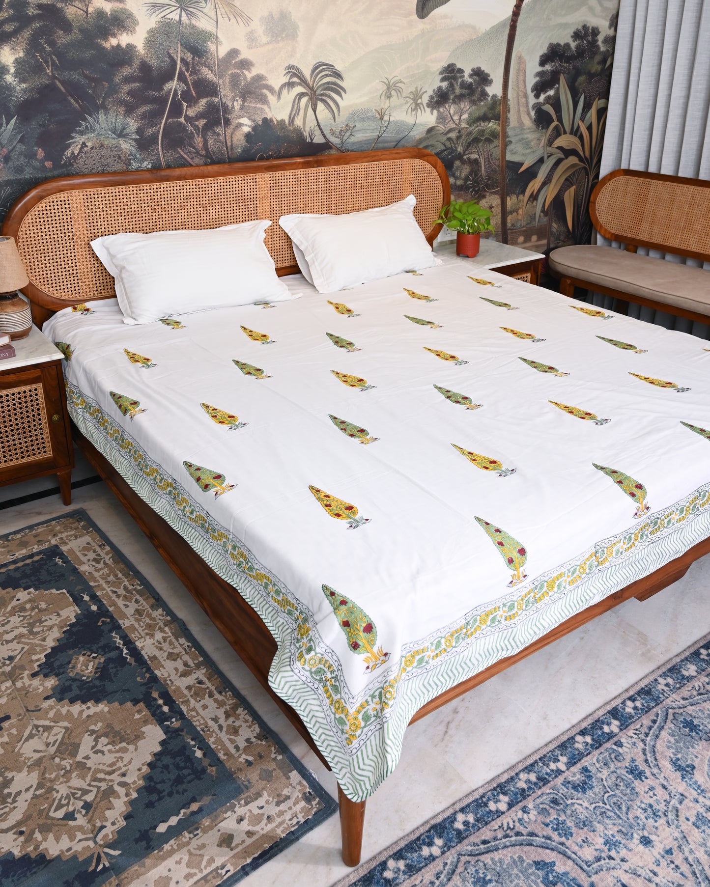 Jharokha Hand Block Printed Cotton Dohar AC Blanket