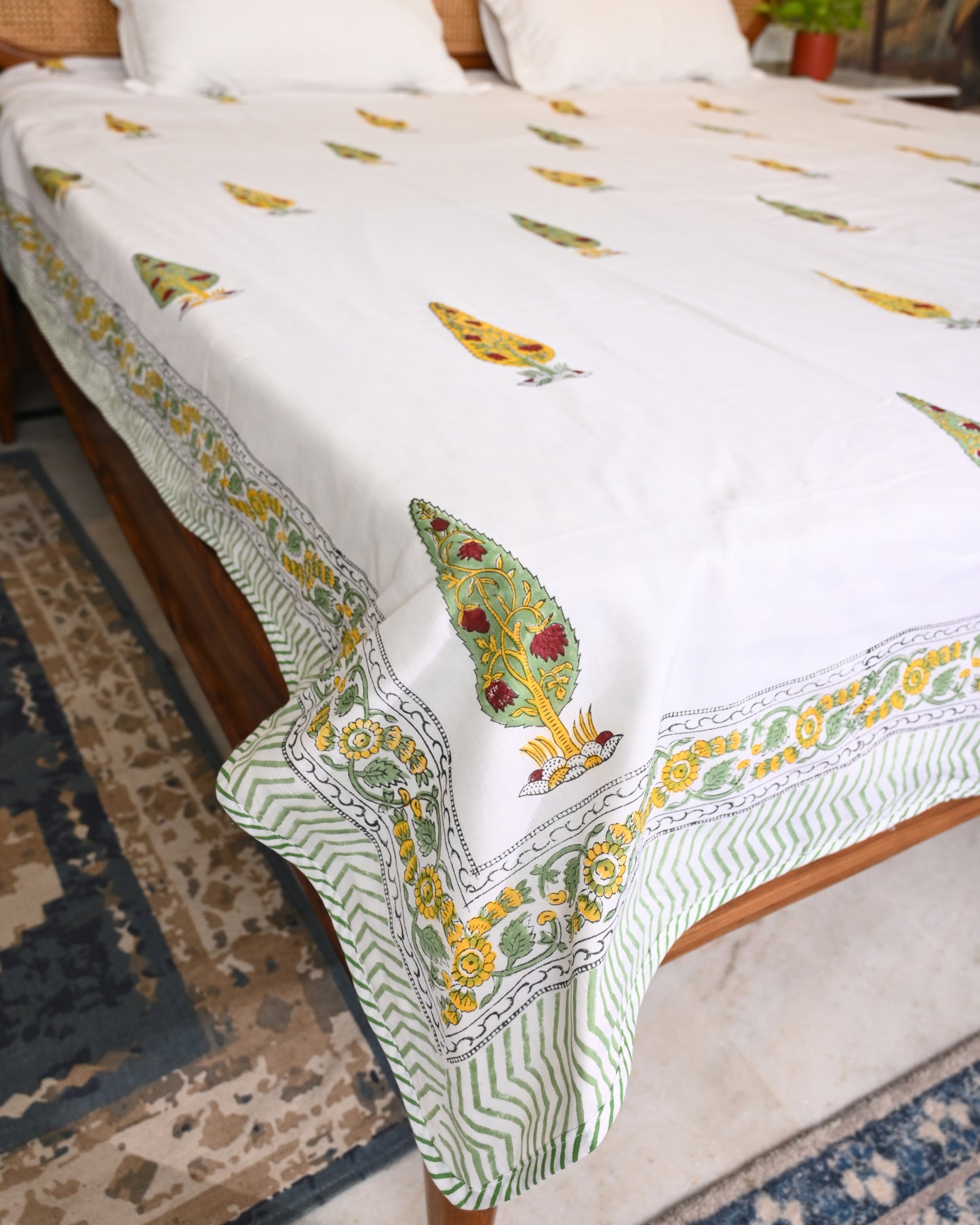 Jharokha Hand Block Printed Cotton Dohar AC Blanket