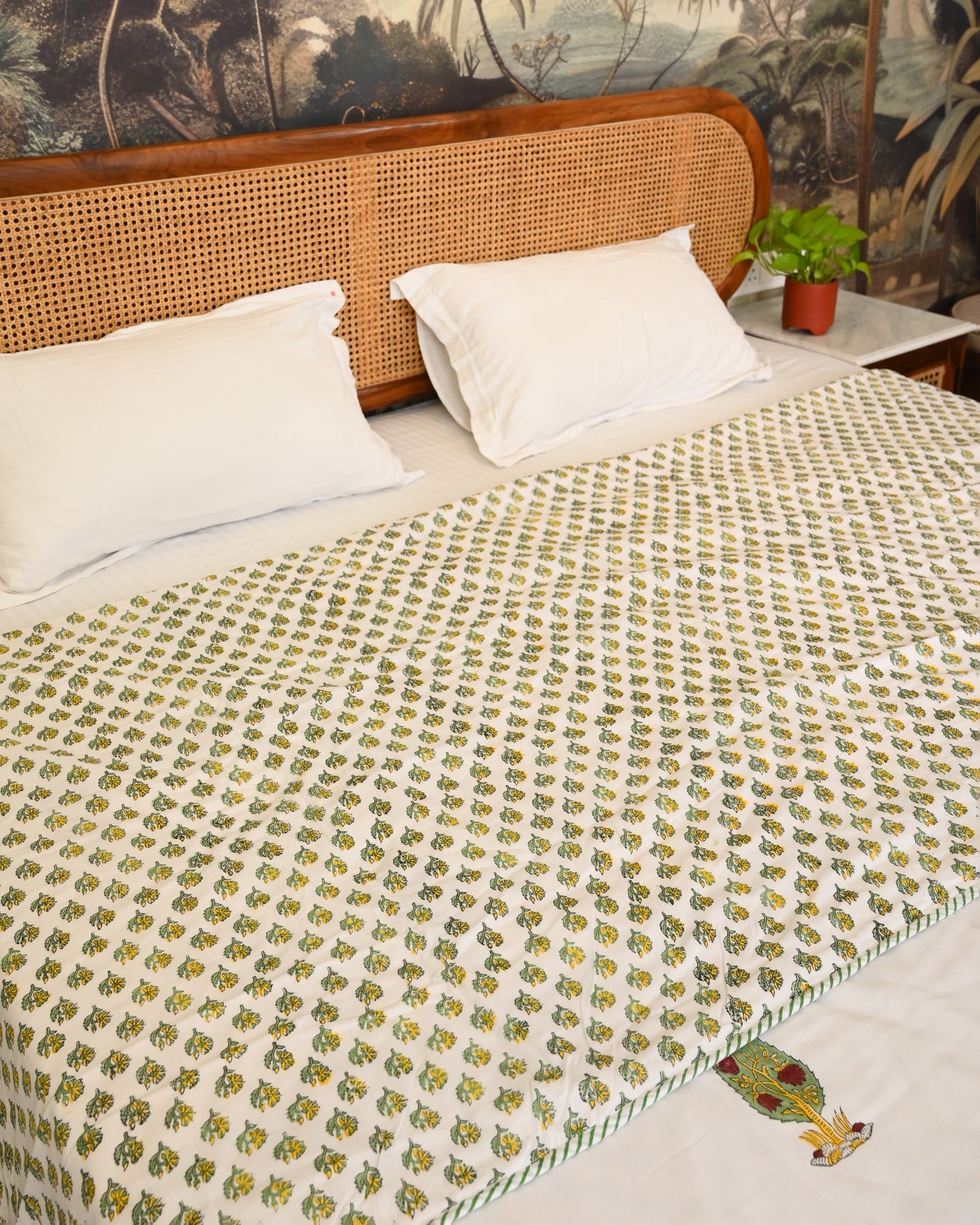 Jharokha Hand Block Printed Cotton Dohar AC Blanket