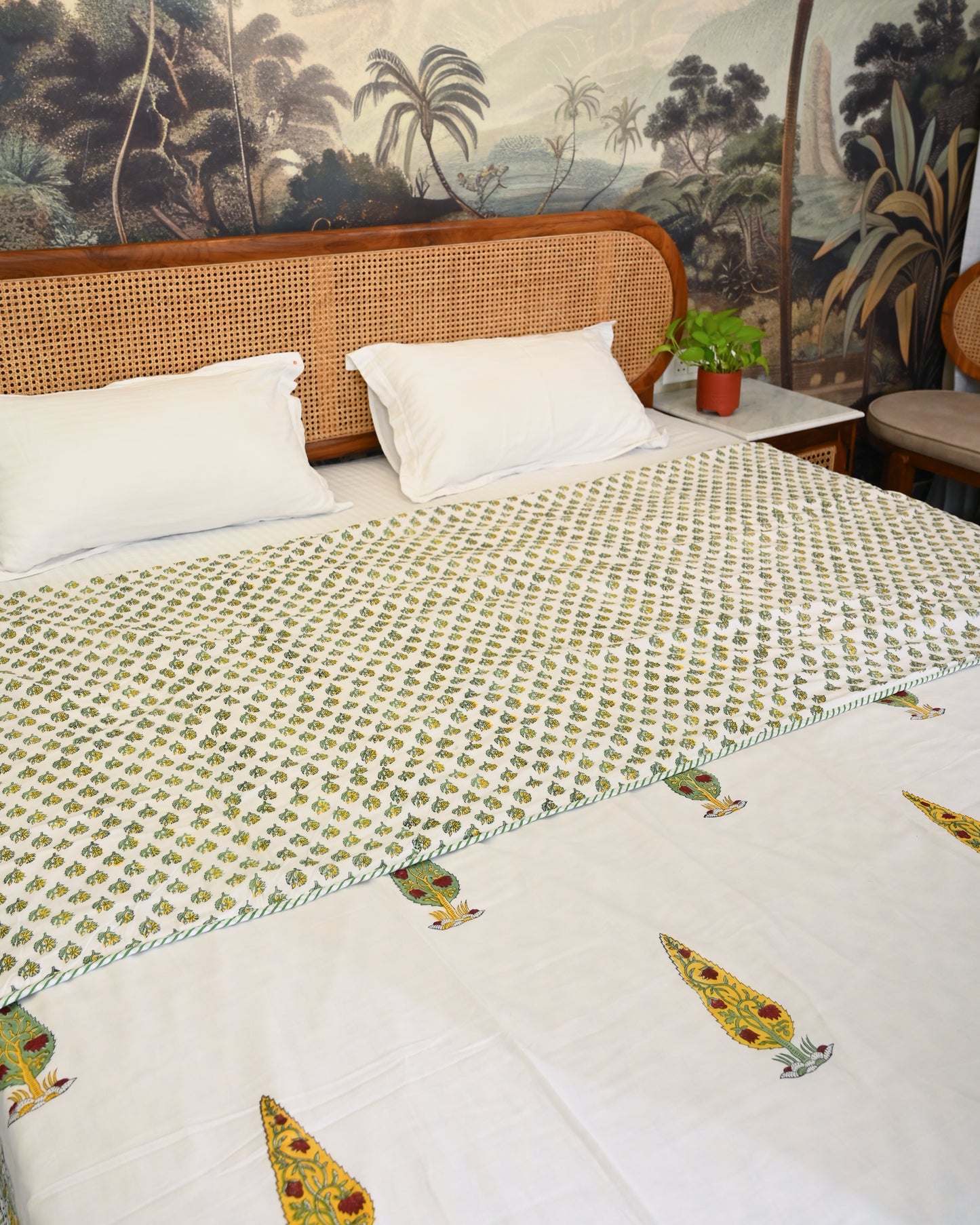 Jharokha Hand Block Printed Cotton Dohar AC Blanket