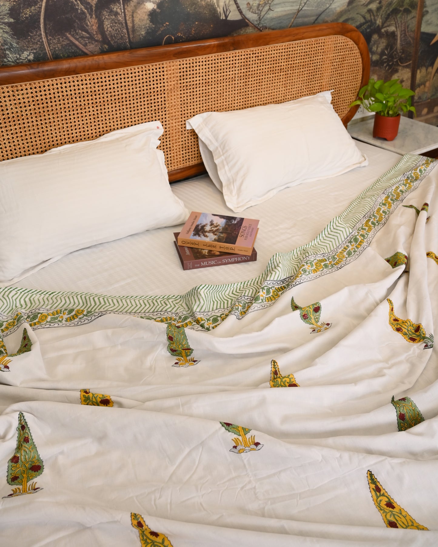 Jharokha Hand Block Printed Cotton Dohar AC Blanket