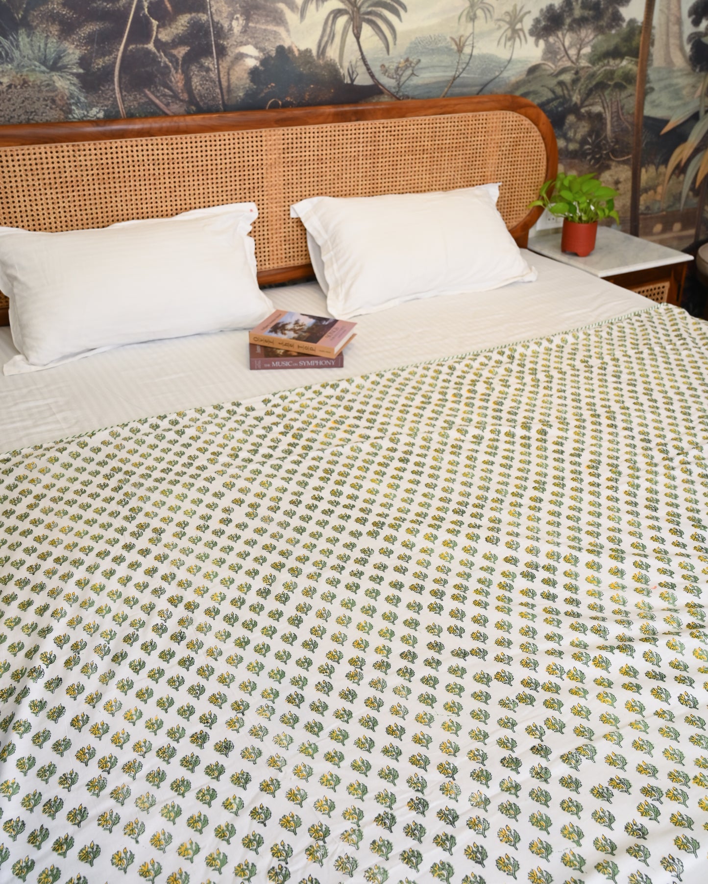 Jharokha Hand Block Printed Cotton Dohar AC Blanket