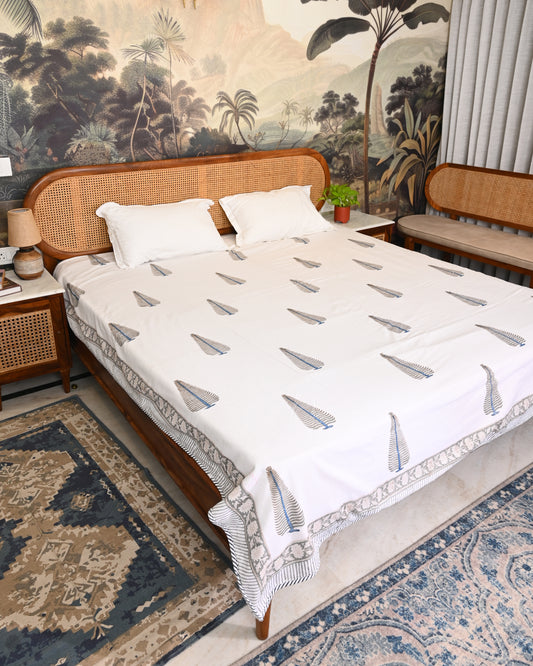 Meera Hand Block Printed Cotton Dohar AC Blanket