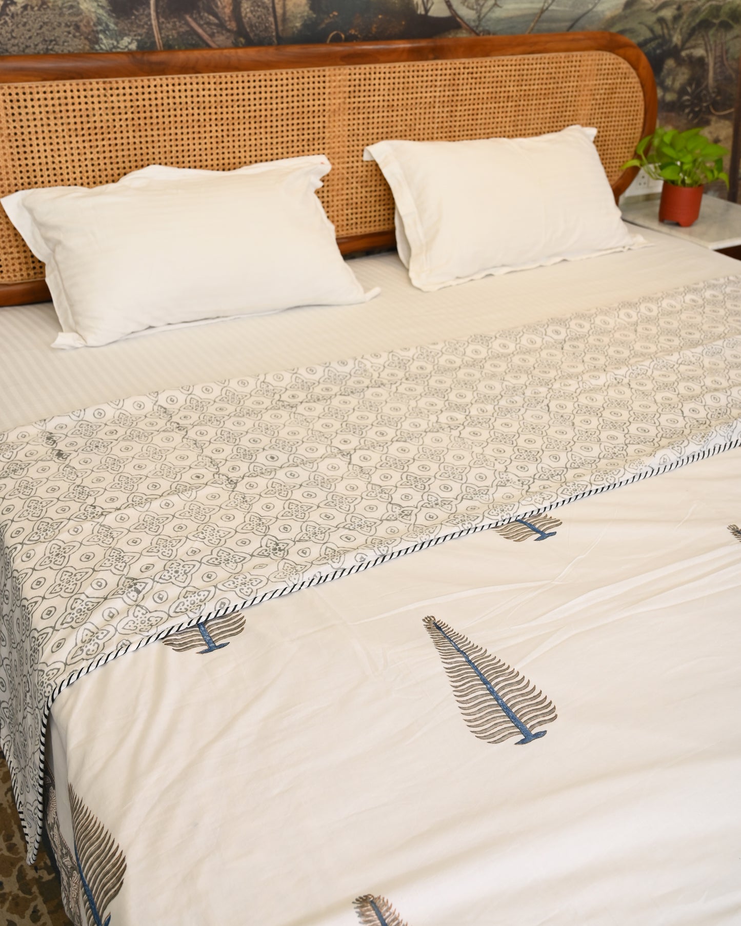 Meera Hand Block Printed Cotton Dohar AC Blanket