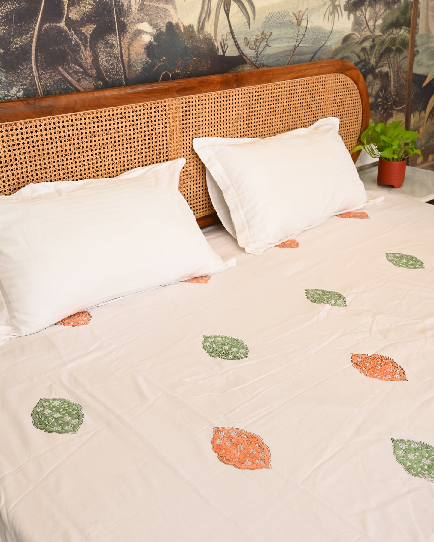 Pichwai Hand Block Printed Cotton Dohar AC Blanket