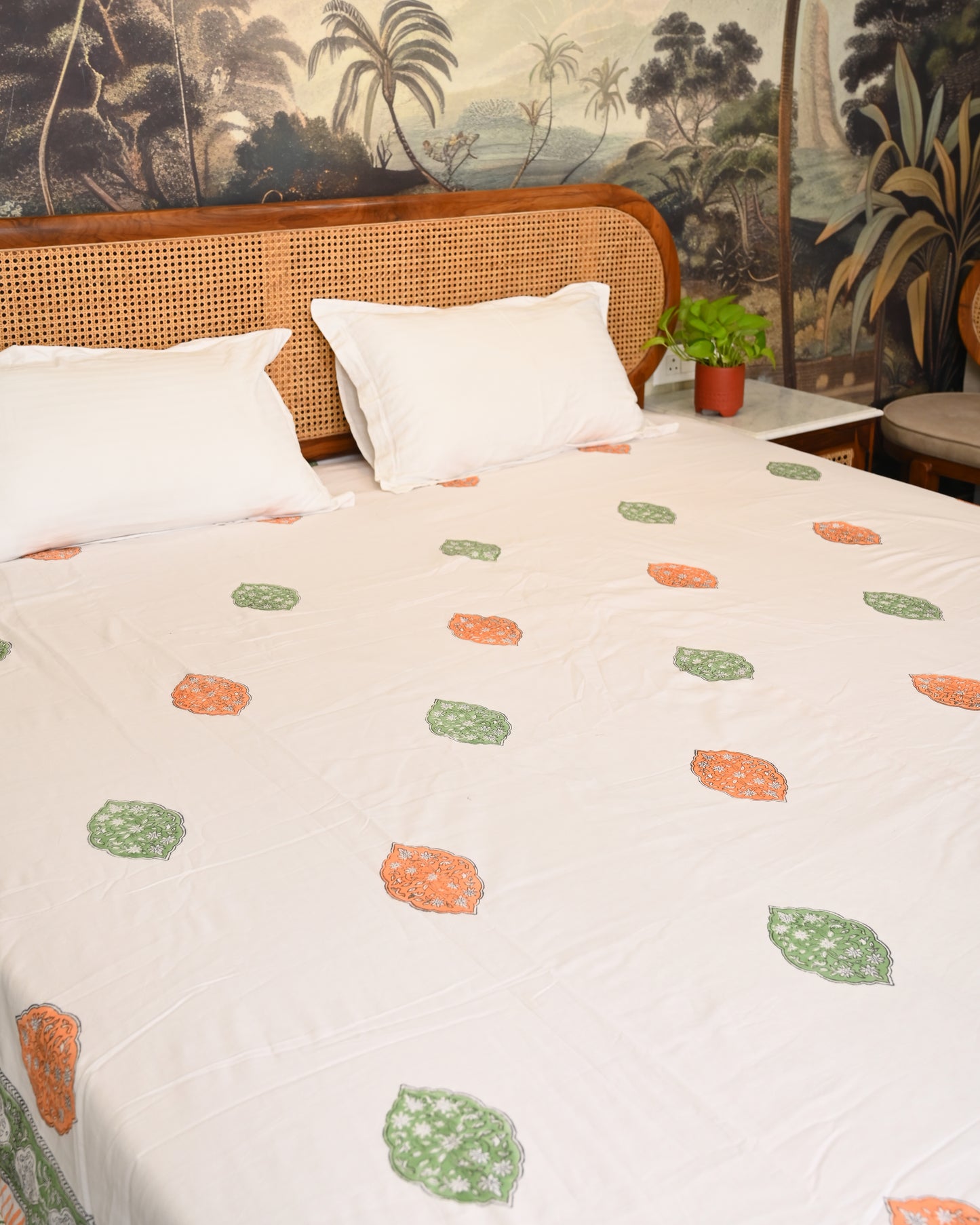 Pichwai Hand Block Printed Cotton Dohar AC Blanket