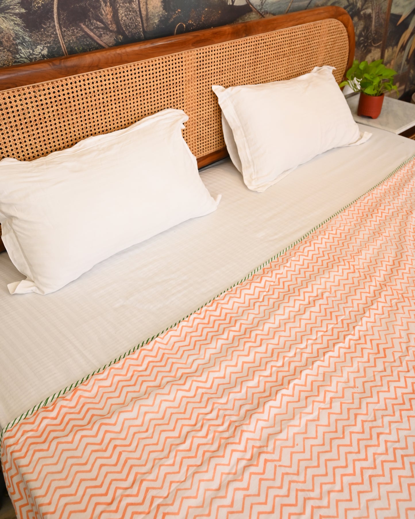 Pichwai Hand Block Printed Cotton Dohar AC Blanket