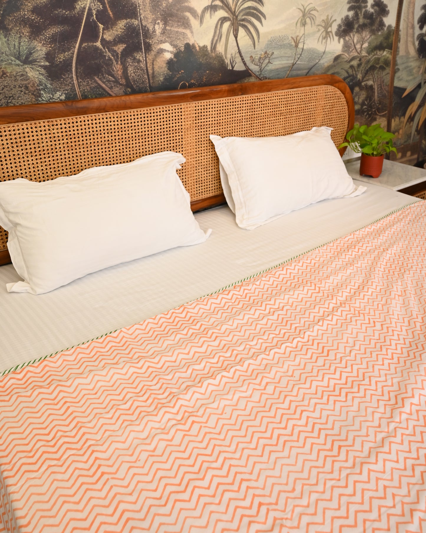 Pichwai Hand Block Printed Cotton Dohar AC Blanket