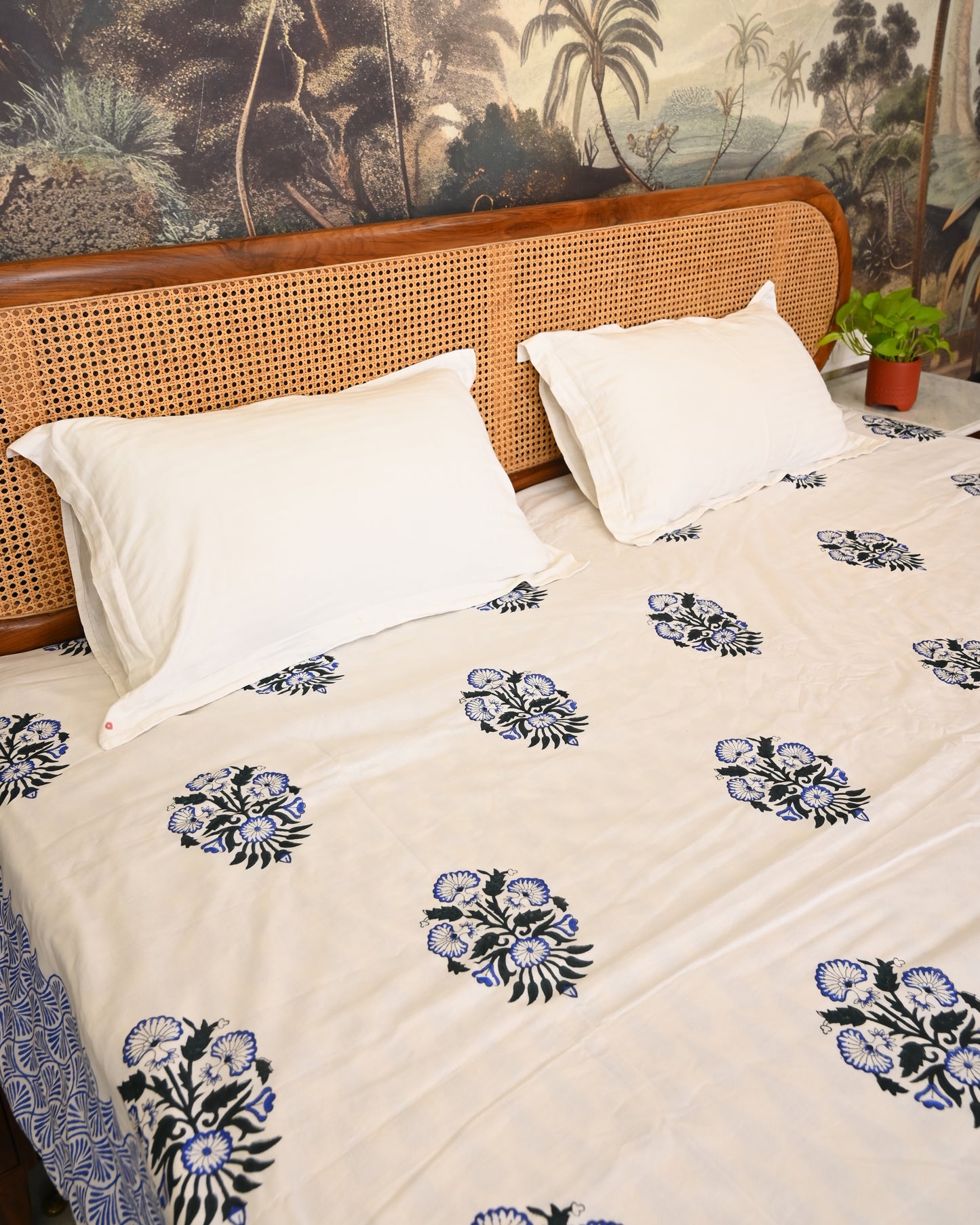 Patola Hand Block Printed Cotton Dohar AC Blanket