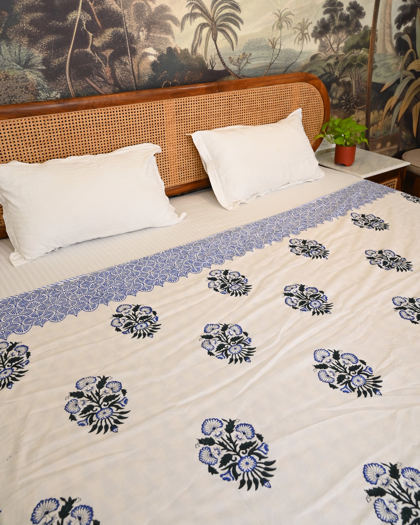 Patola Hand Block Printed Cotton Dohar AC Blanket