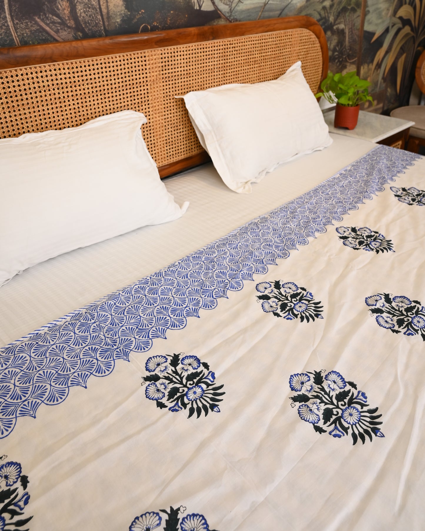 Patola Hand Block Printed Cotton Dohar AC Blanket