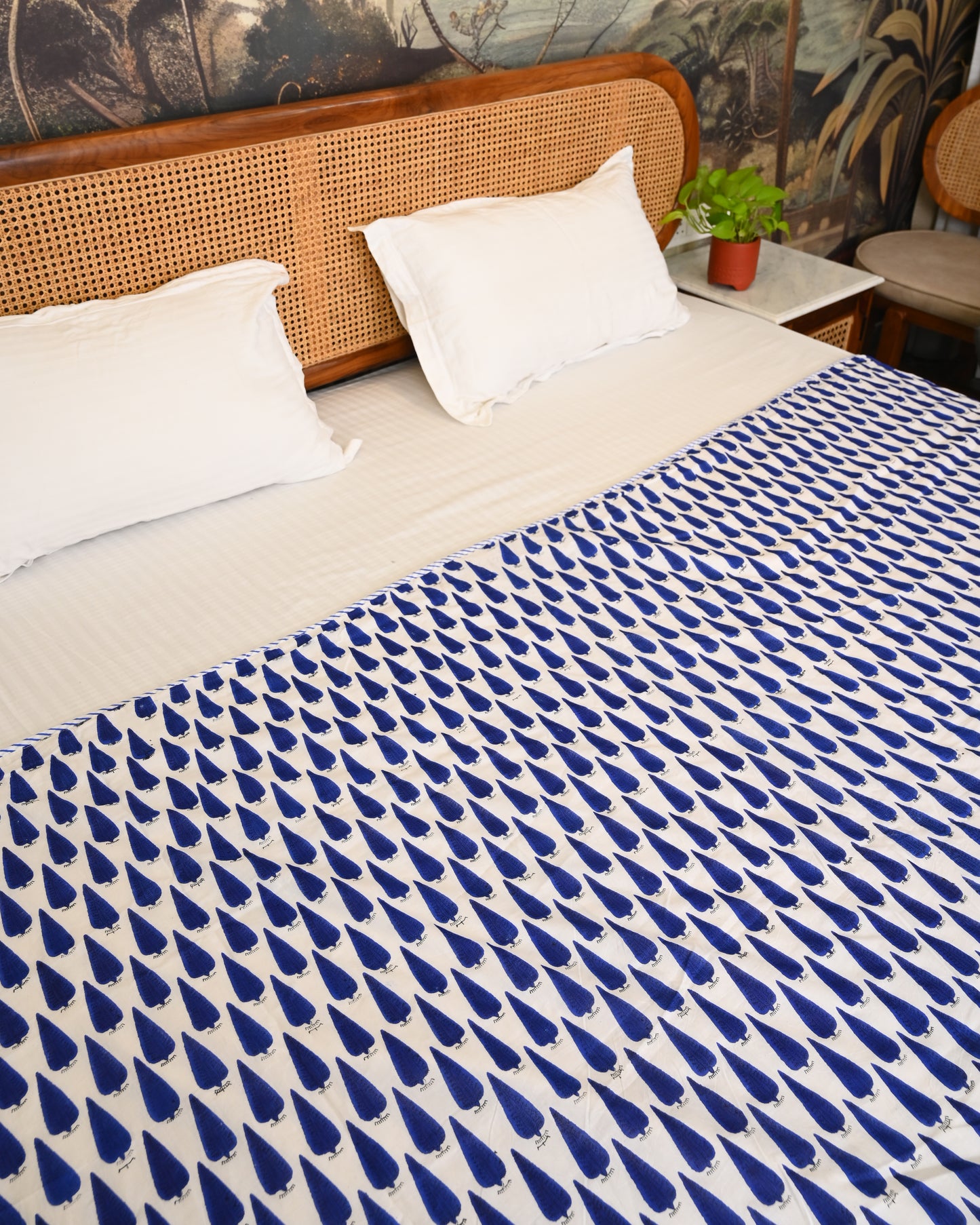 Patola Hand Block Printed Cotton Dohar AC Blanket