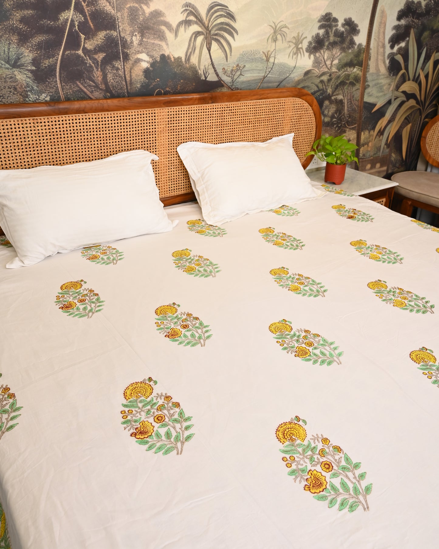 Sanjhi Hand Block Printed Cotton Dohar AC Blanket