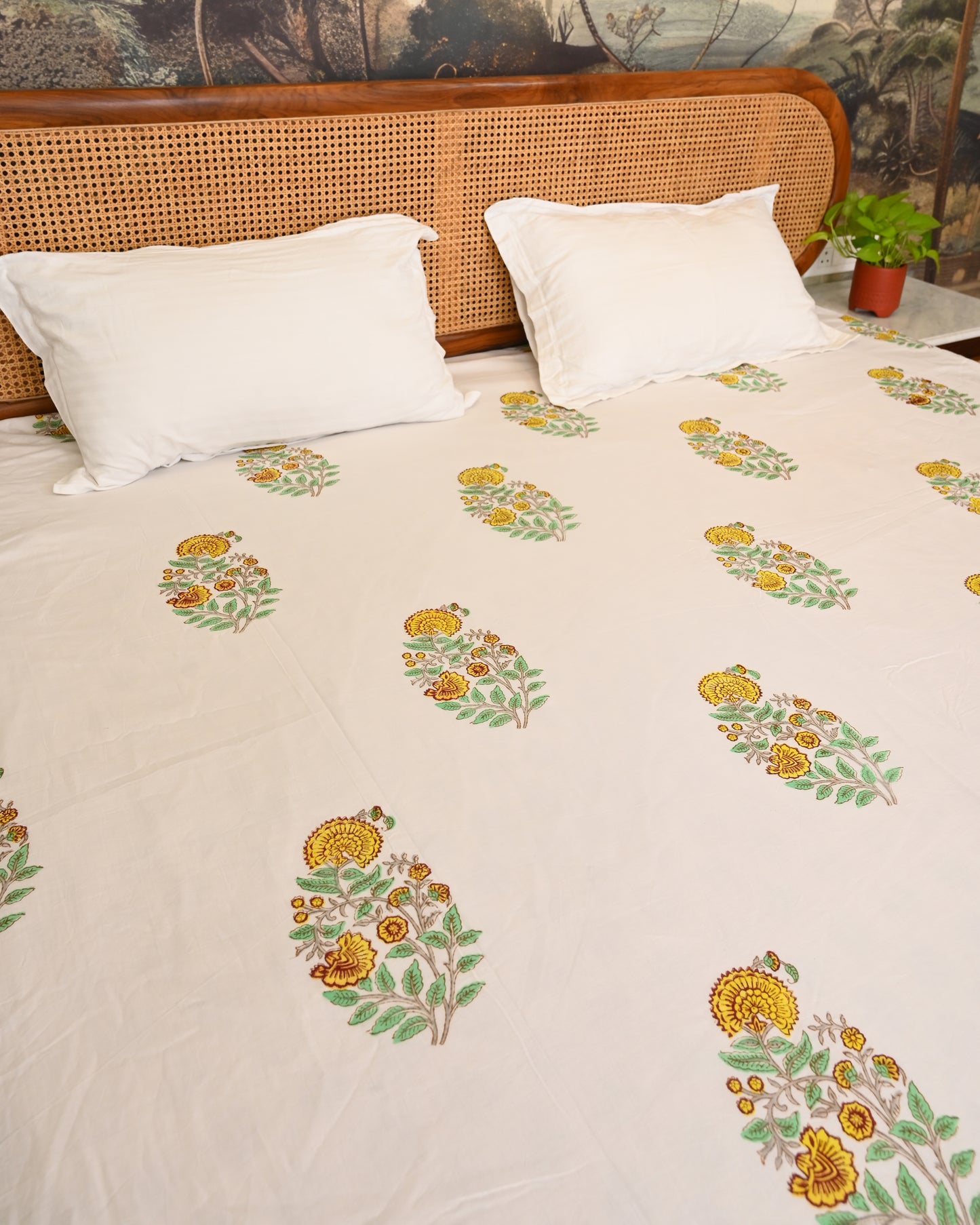 Sanjhi Hand Block Printed Cotton Dohar AC Blanket