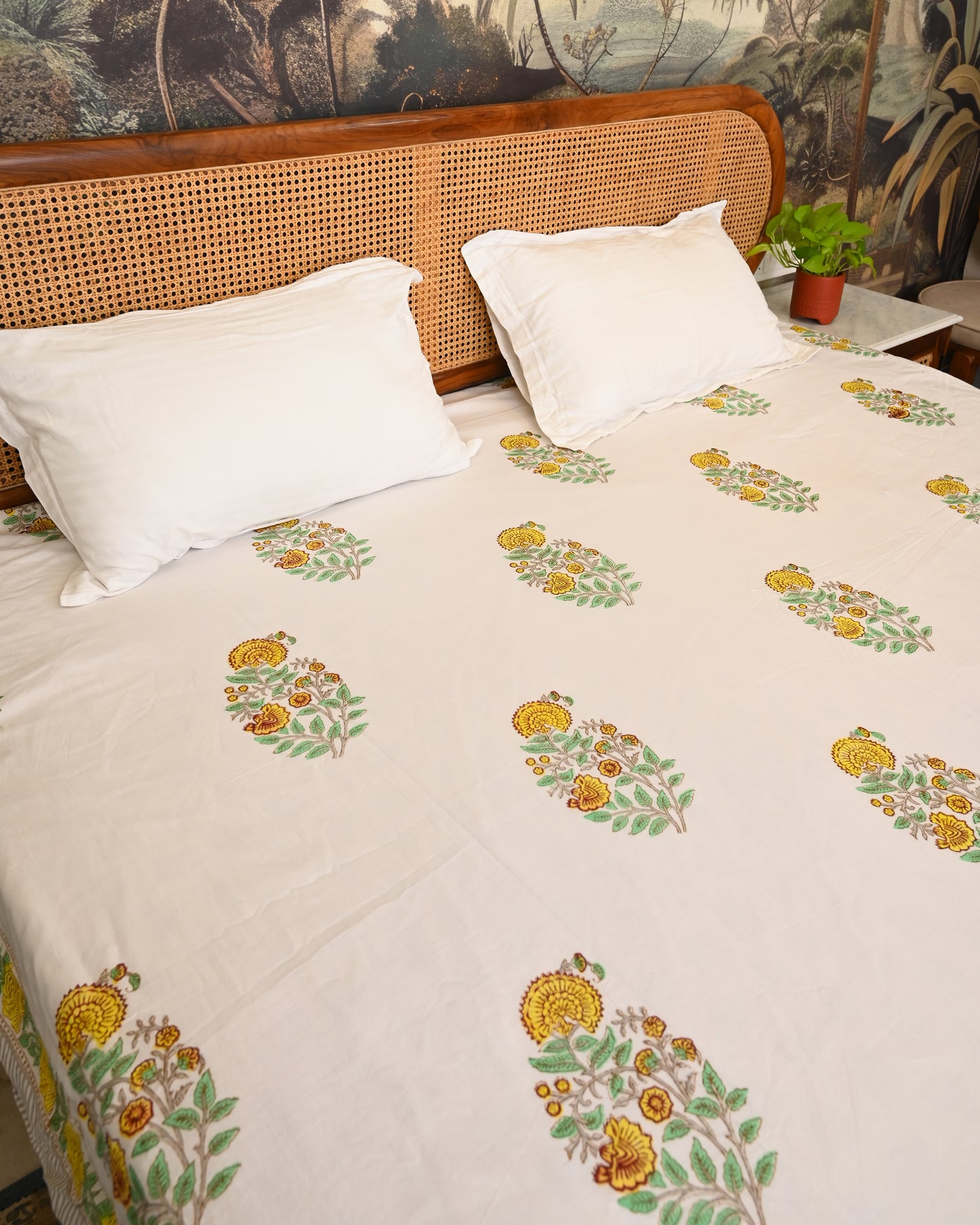 Sanjhi Hand Block Printed Cotton Dohar AC Blanket