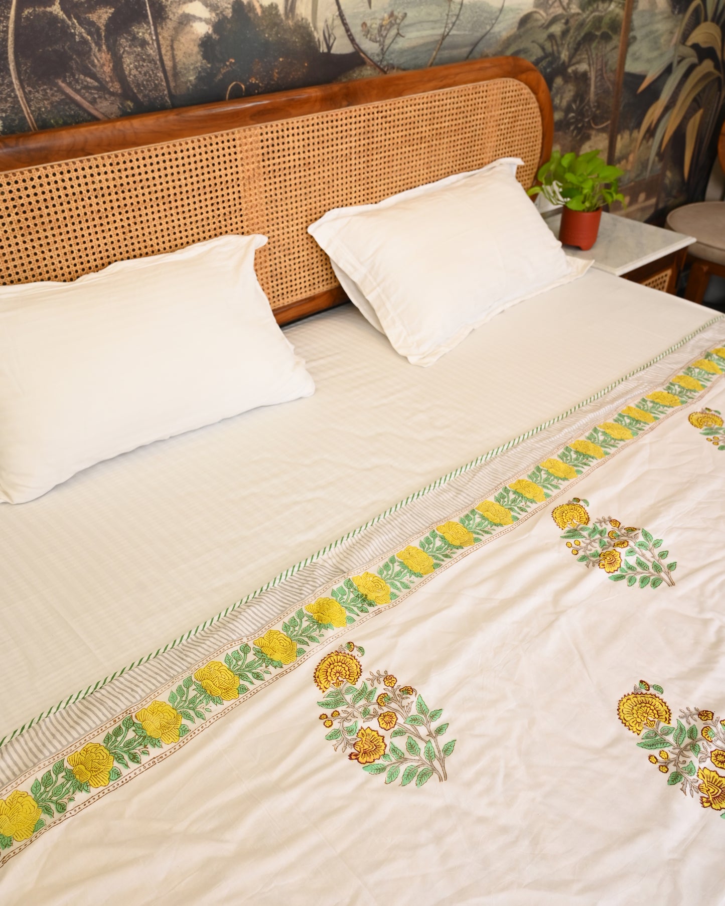 Sanjhi Hand Block Printed Cotton Dohar AC Blanket
