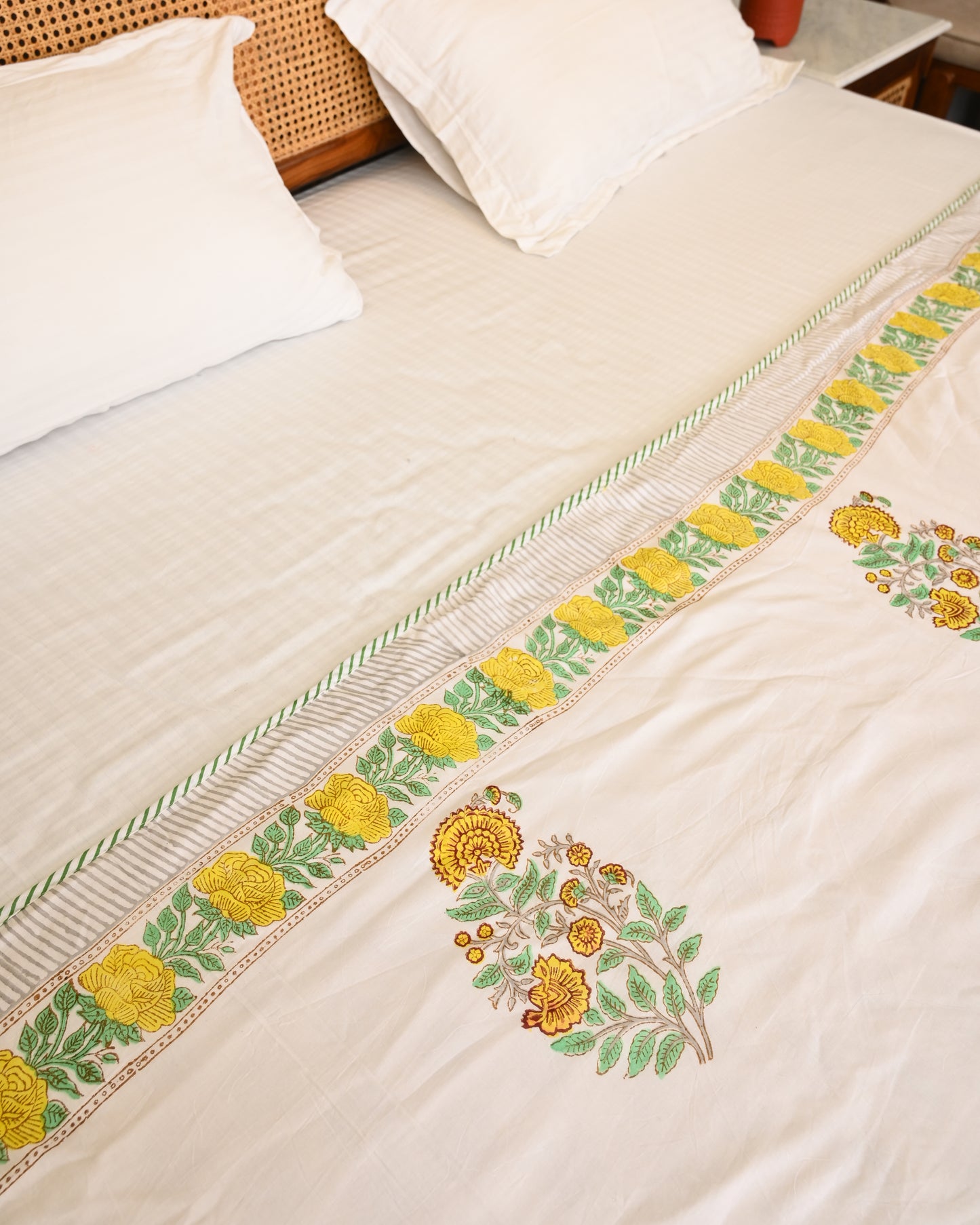 Sanjhi Hand Block Printed Cotton Dohar AC Blanket