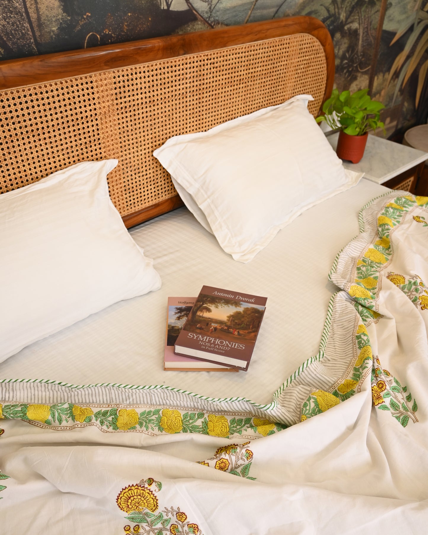Sanjhi Hand Block Printed Cotton Dohar AC Blanket