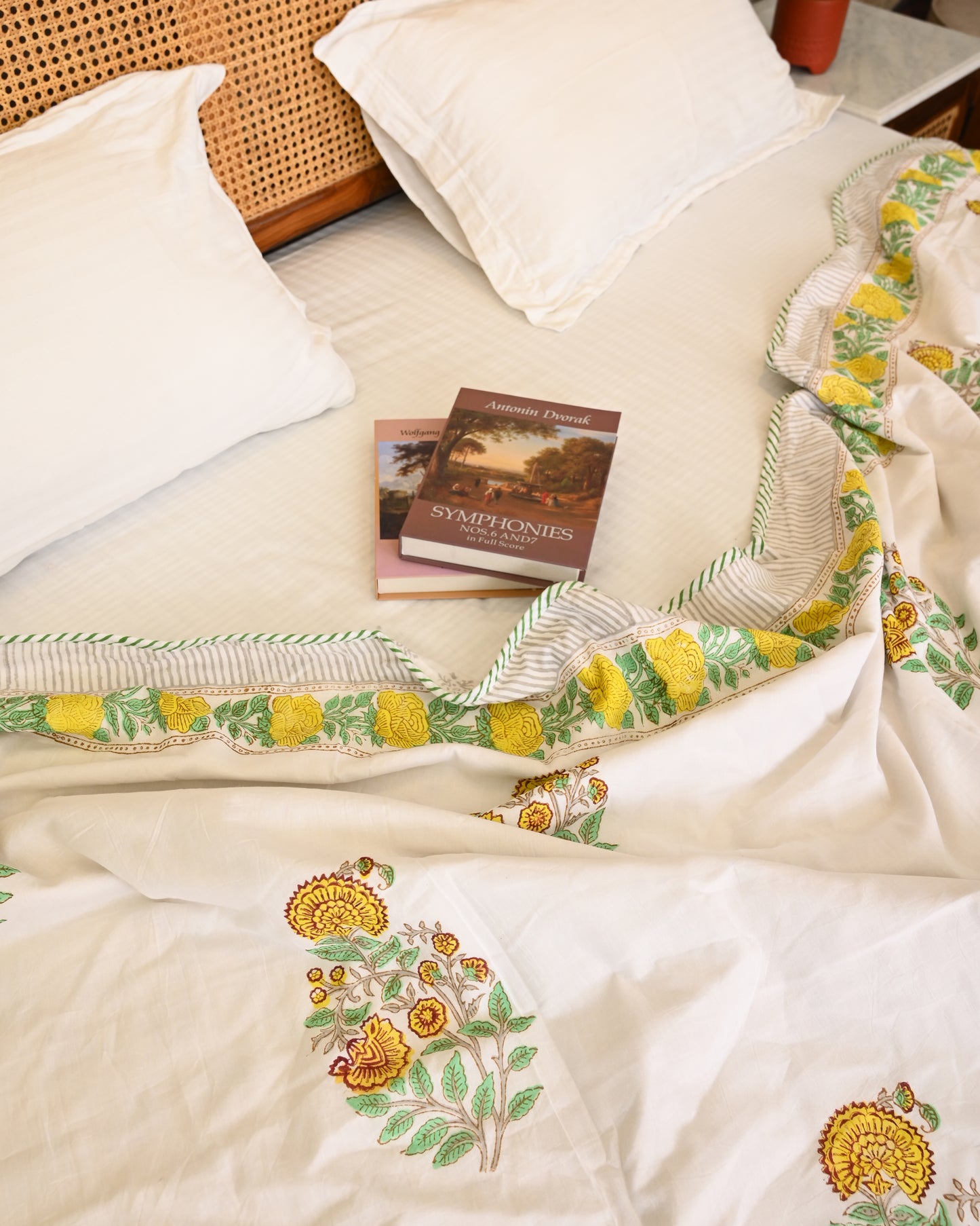 Sanjhi Hand Block Printed Cotton Dohar AC Blanket