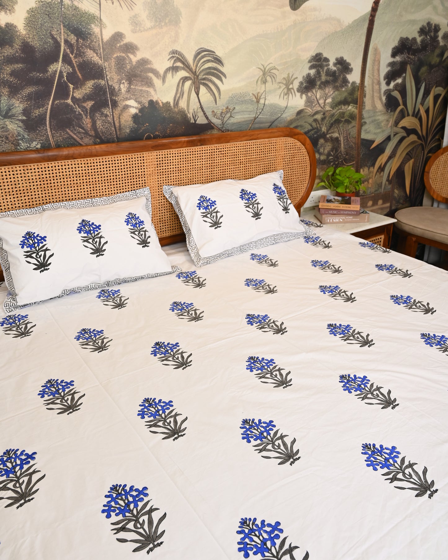 Gulbahar Premium Hand Block Printed Cotton Bedsheet