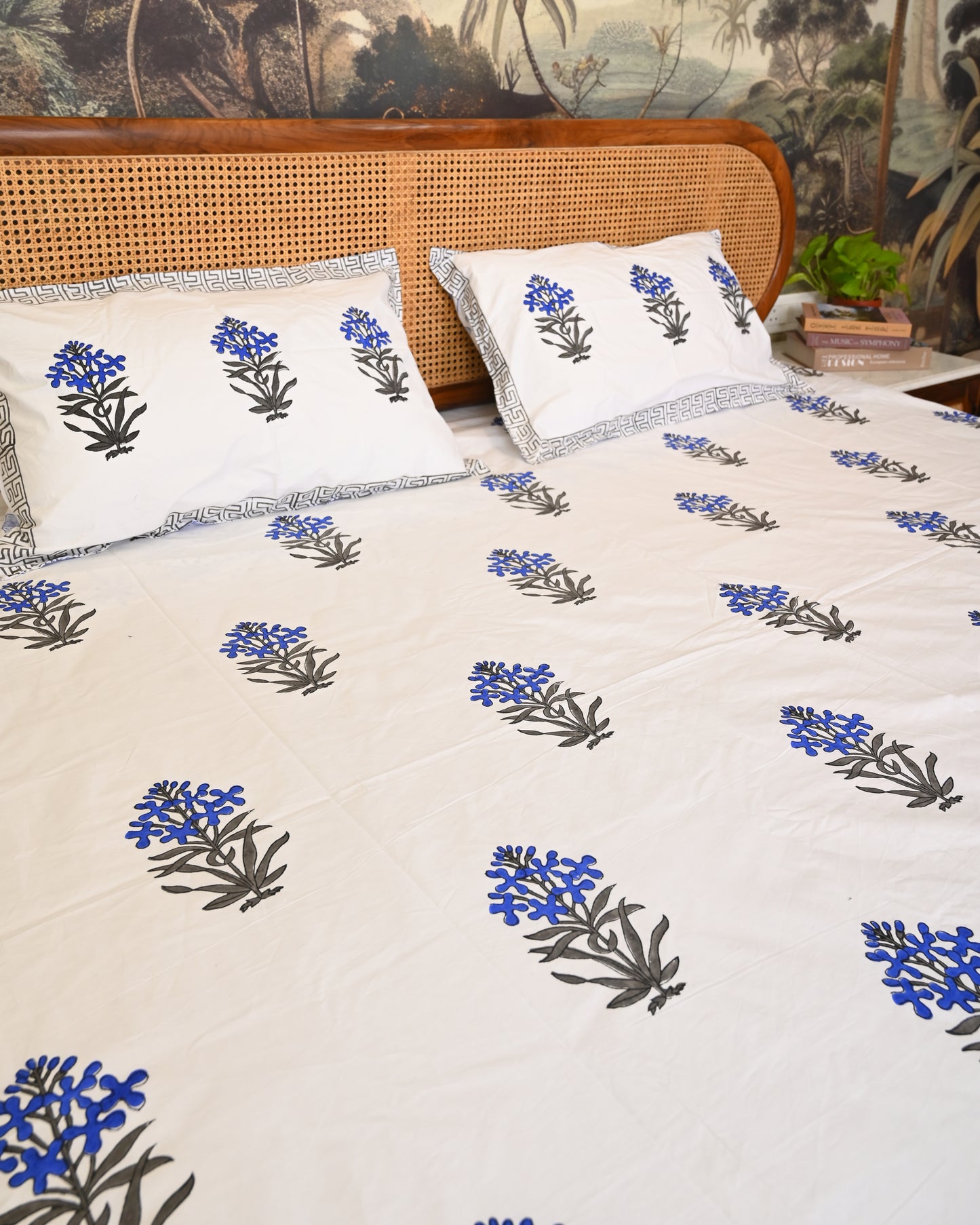 Gulbahar Premium Hand Block Printed Cotton Bedsheet
