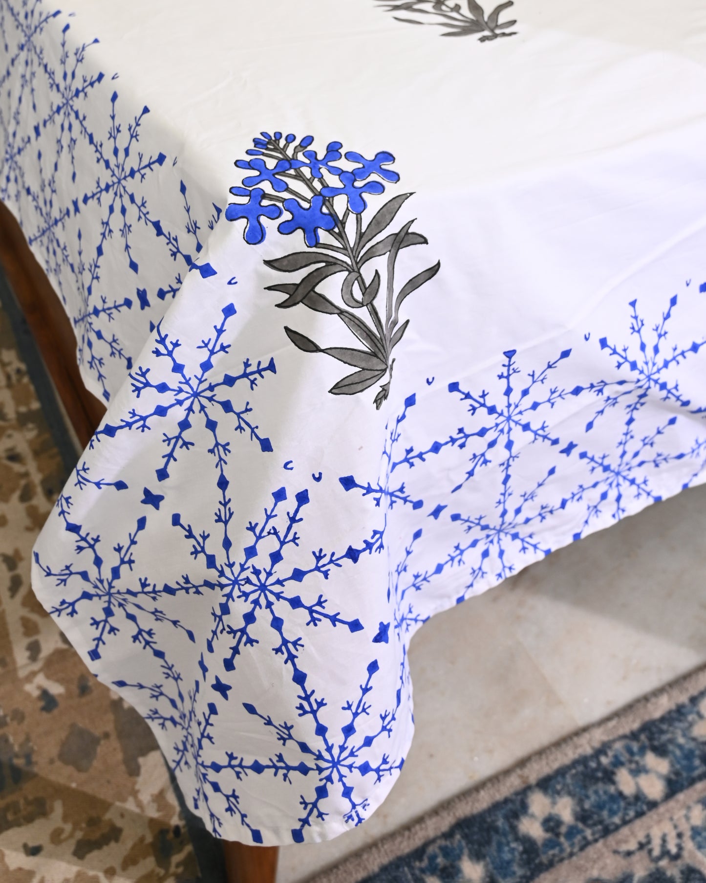 Gulbahar Premium Hand Block Printed Cotton Bedsheet