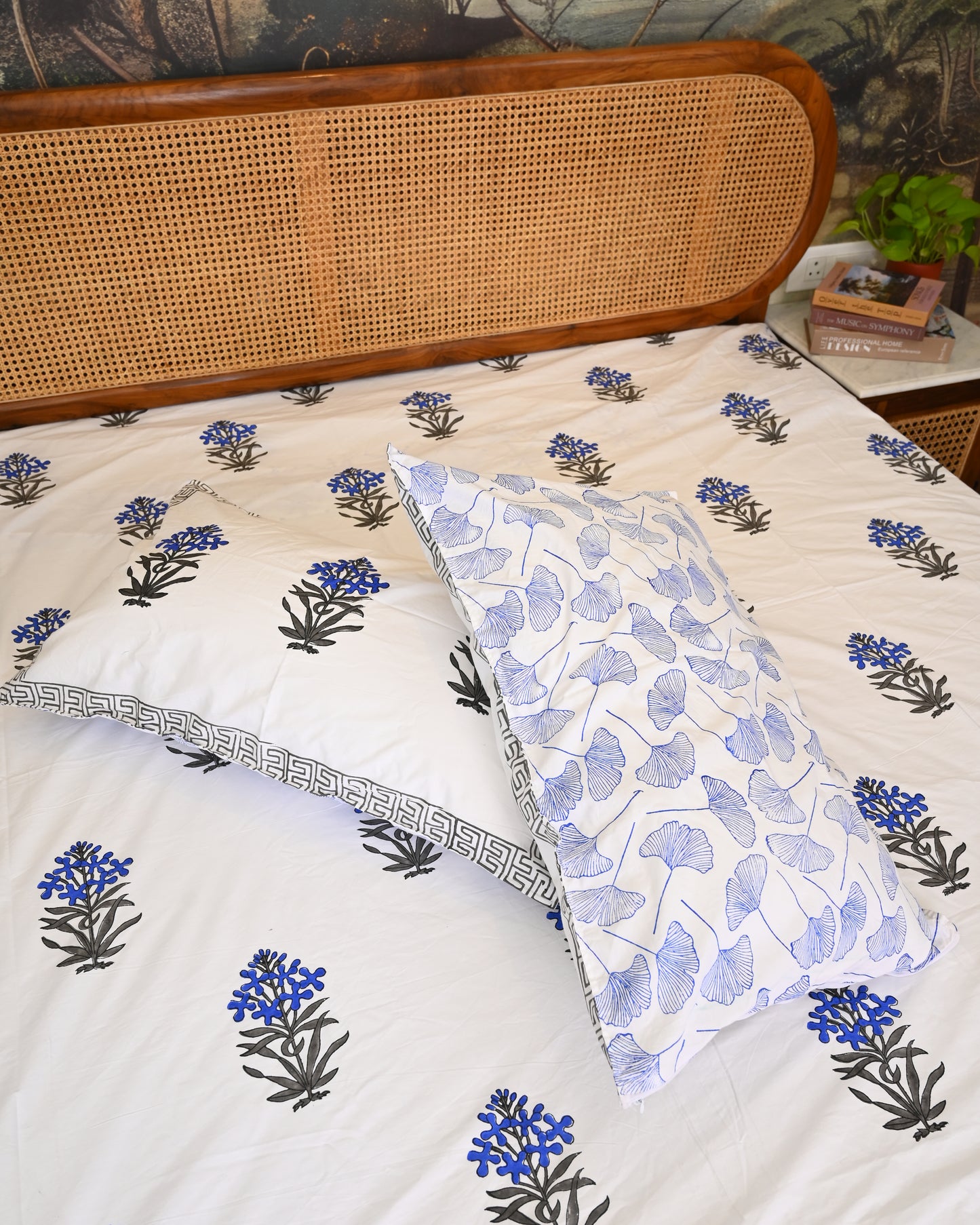 Gulbahar Premium Hand Block Printed Cotton Bedsheet