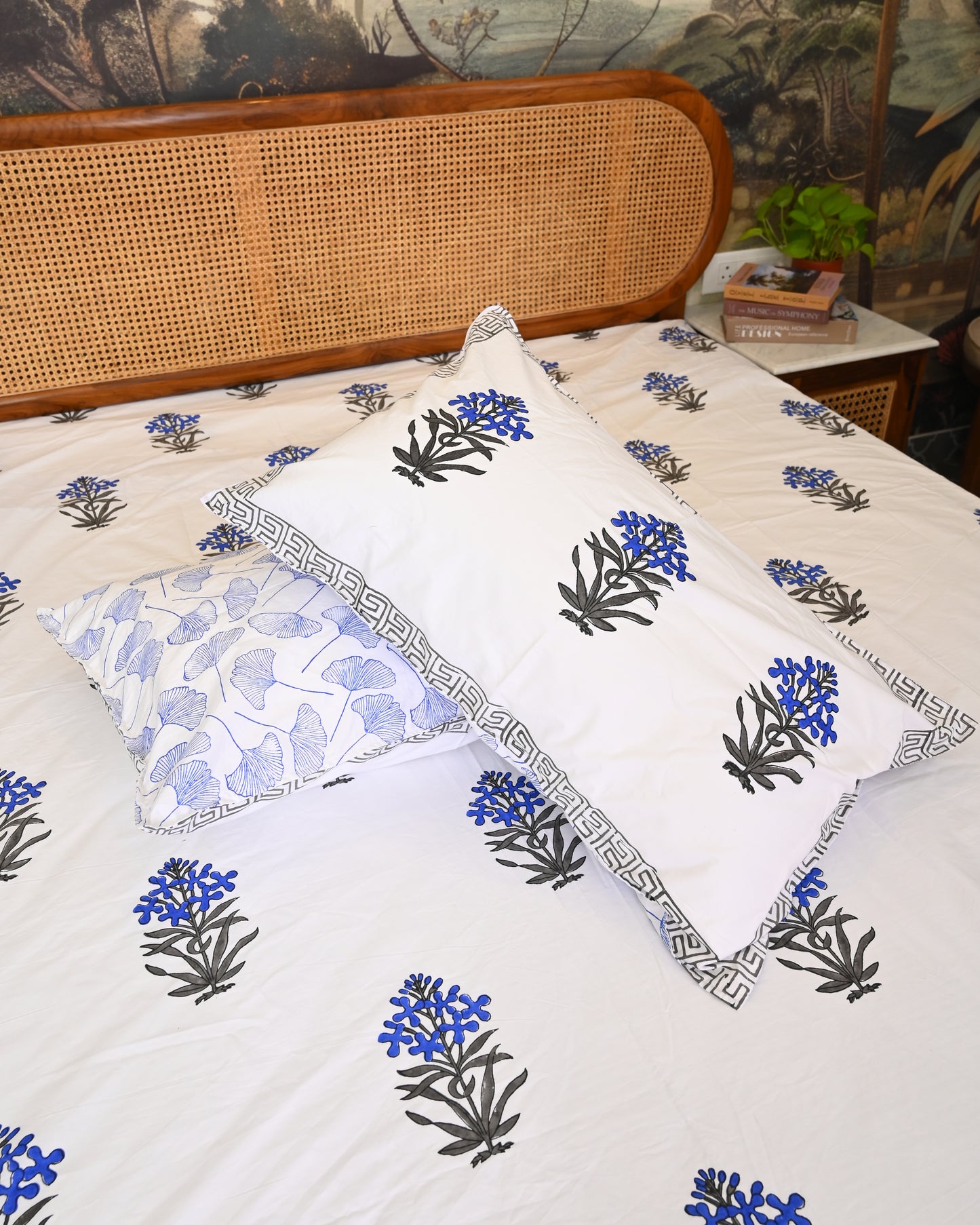 Gulbahar Premium Hand Block Printed Cotton Bedsheet