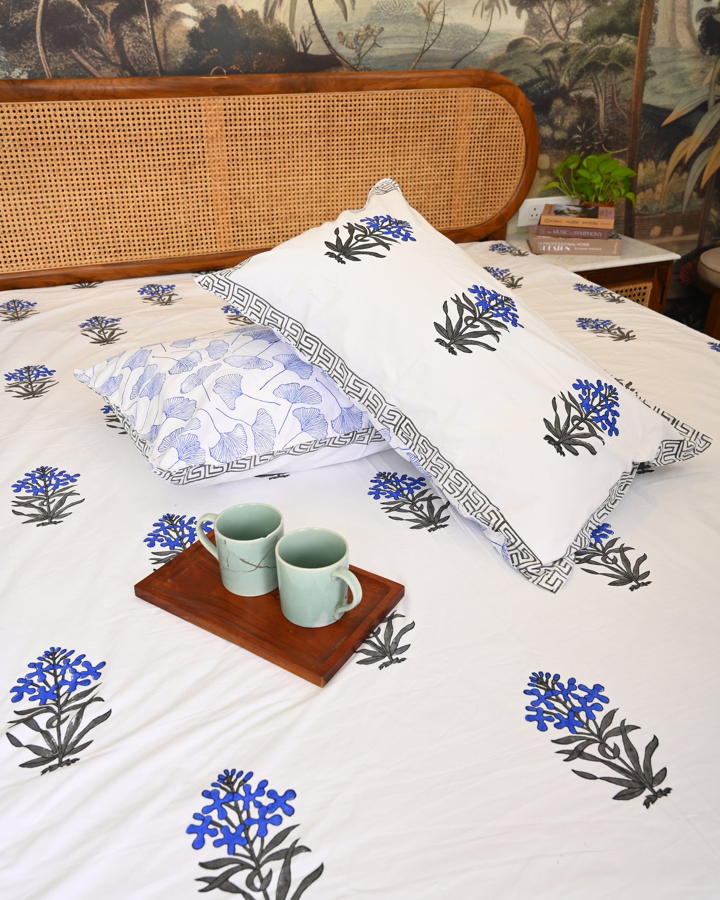 Gulbahar Premium Hand Block Printed Cotton Bedsheet