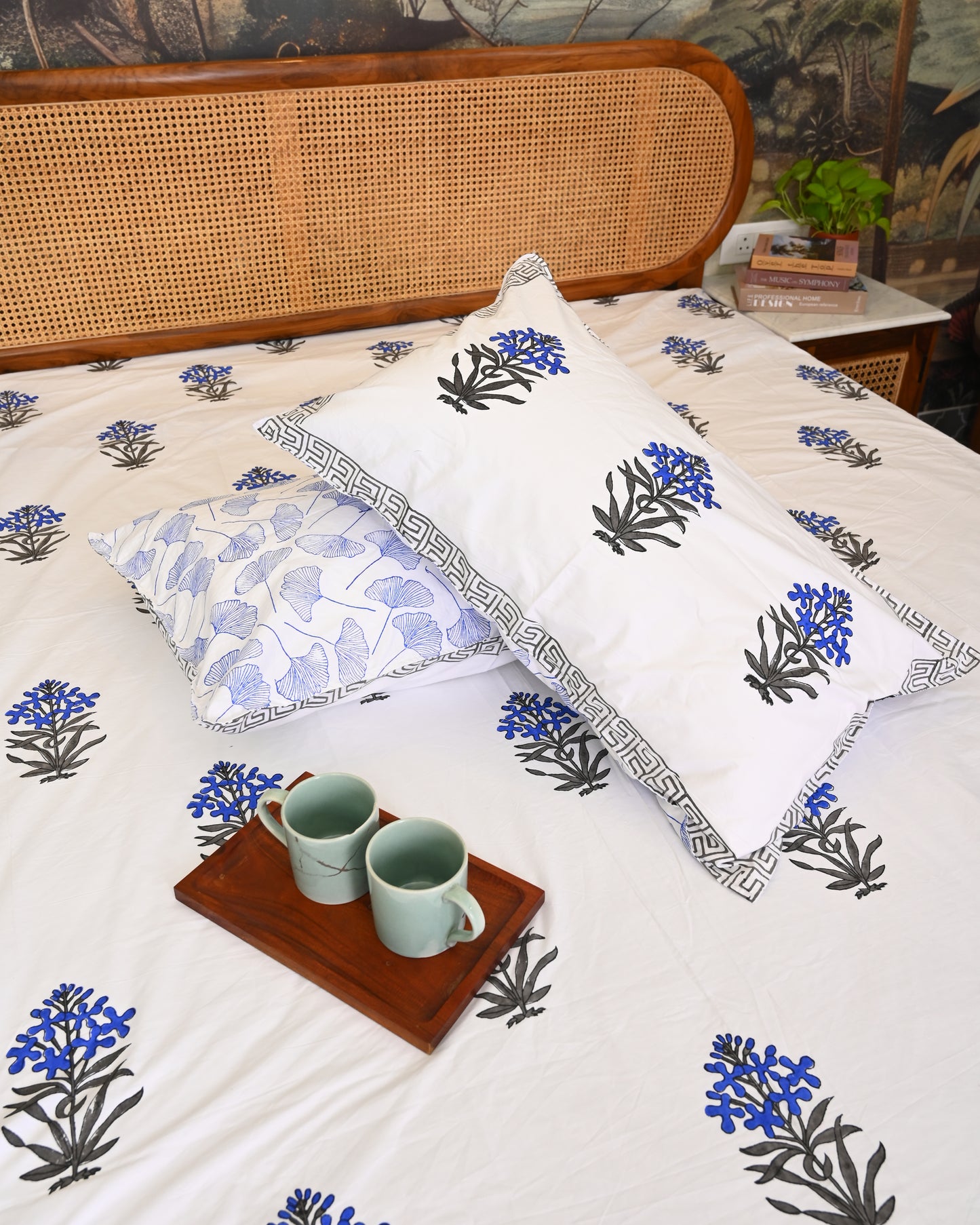Gulbahar Premium Hand Block Printed Cotton Bedsheet