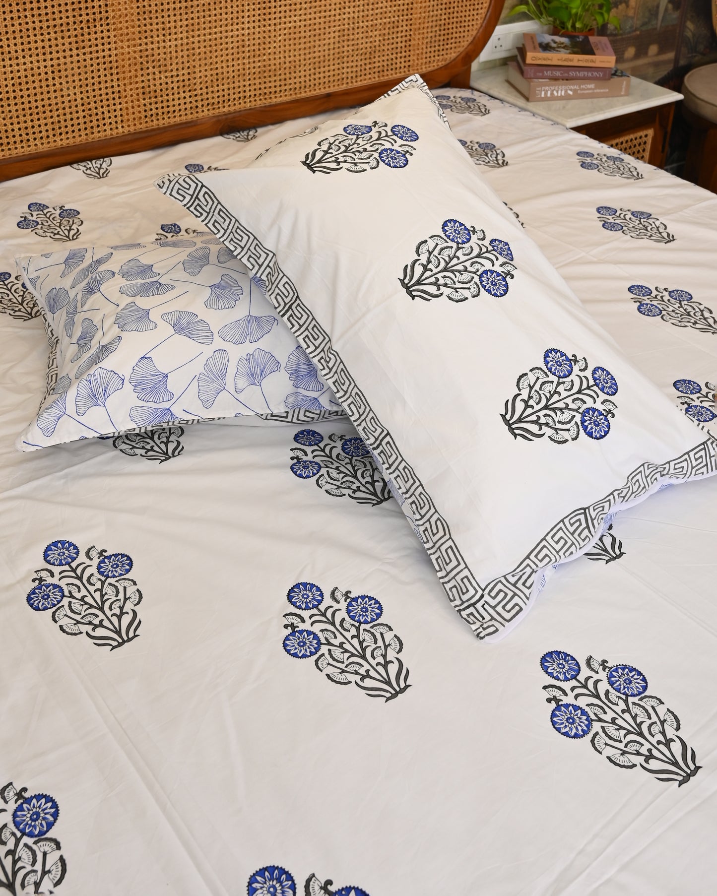 Kesar Bagh Premium Hand Block Printed Cotton Bedsheet