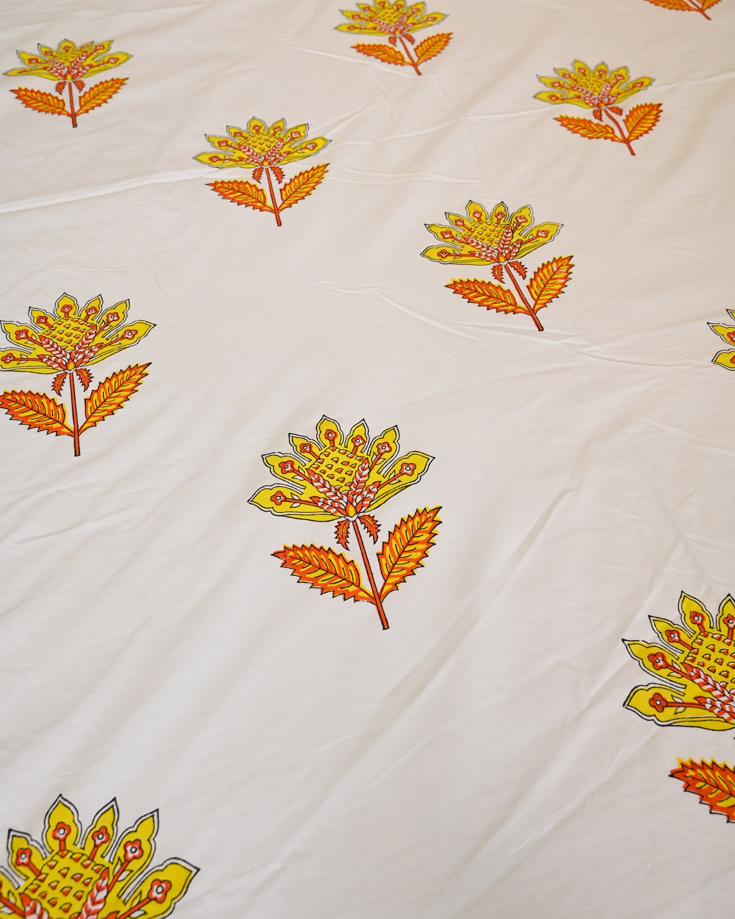 Neel Tara Premium Hand Block Printed Cotton Bedsheet