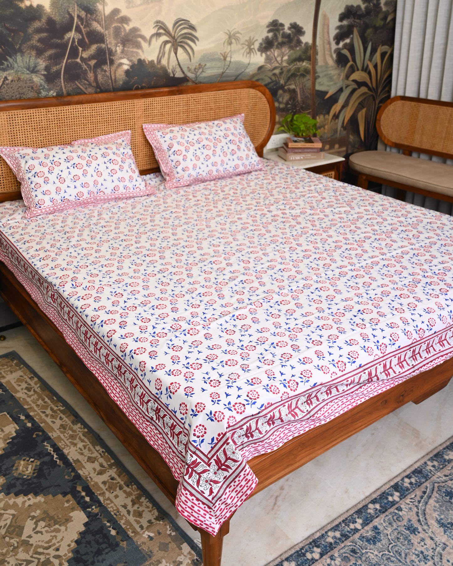 Meher Premium Hand Block Printed Cotton Bedsheet