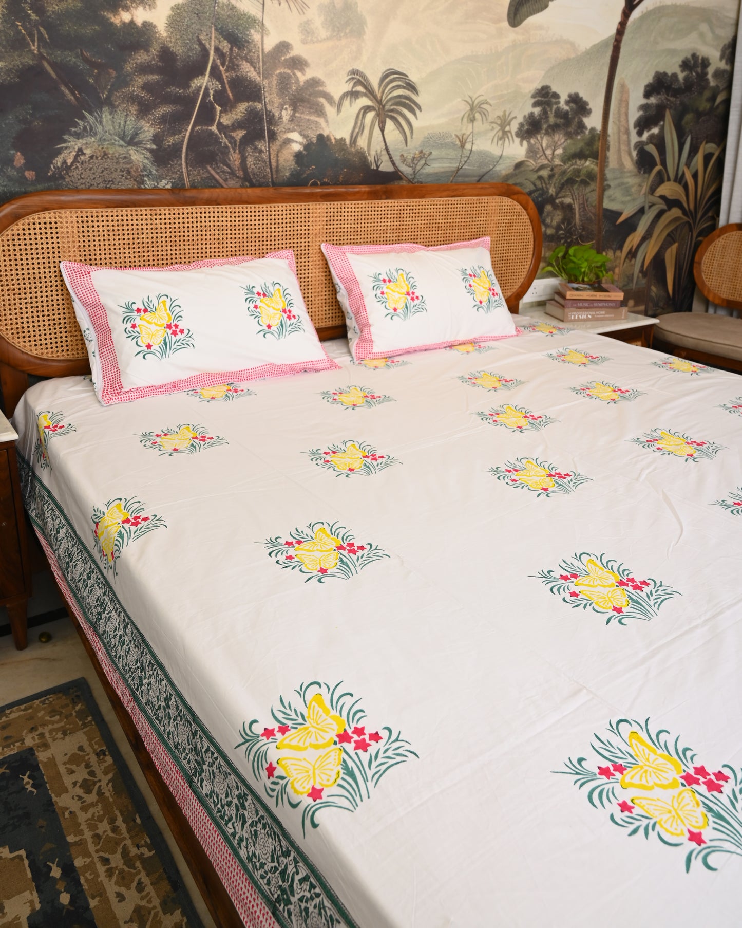 Aabha Premium Hand Block Printed Cotton Bedsheet