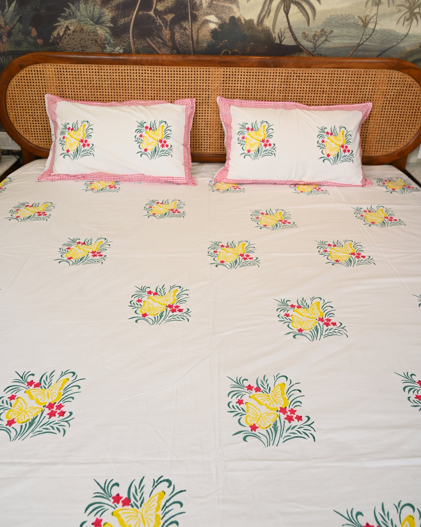 Aabha Premium Hand Block Printed Cotton Bedsheet