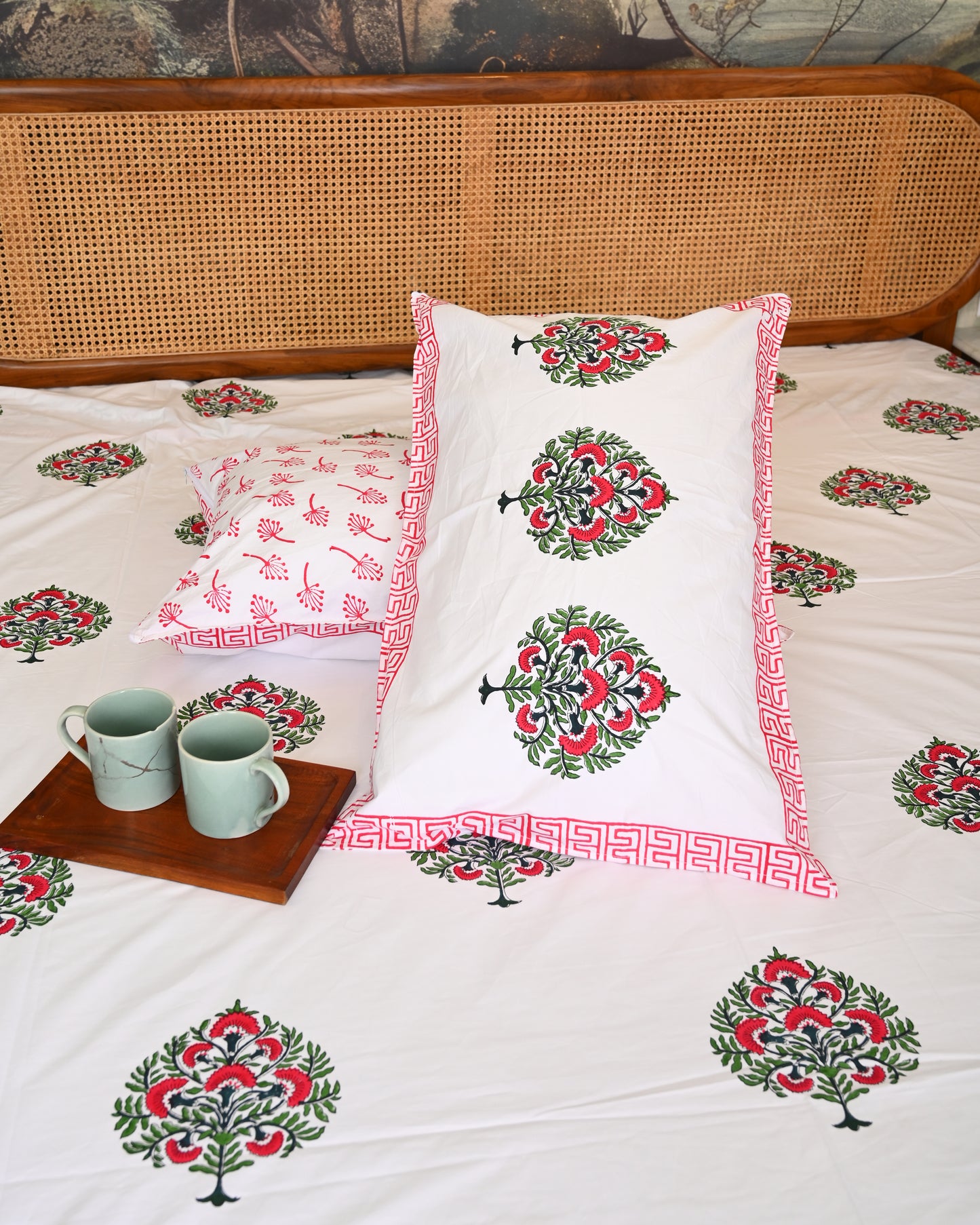 Taraang Premium Hand Block Printed Cotton Bedsheet